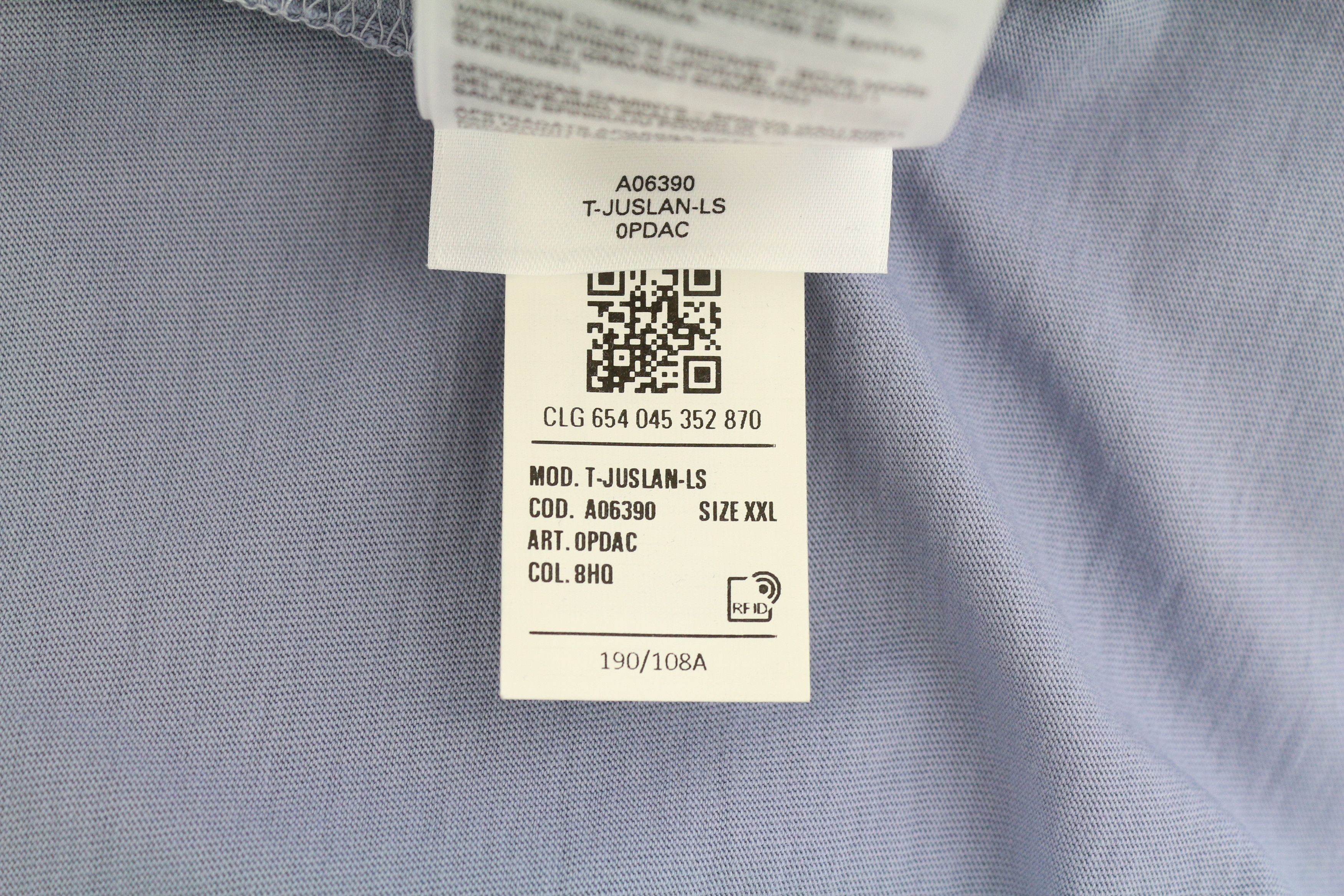 Diesel T-JUSLAN-LS 2XL Blue Crew Neck Tricot T-Shirt 85142 Size US XXL / EU 58 / 5 - 8 Thumbnail