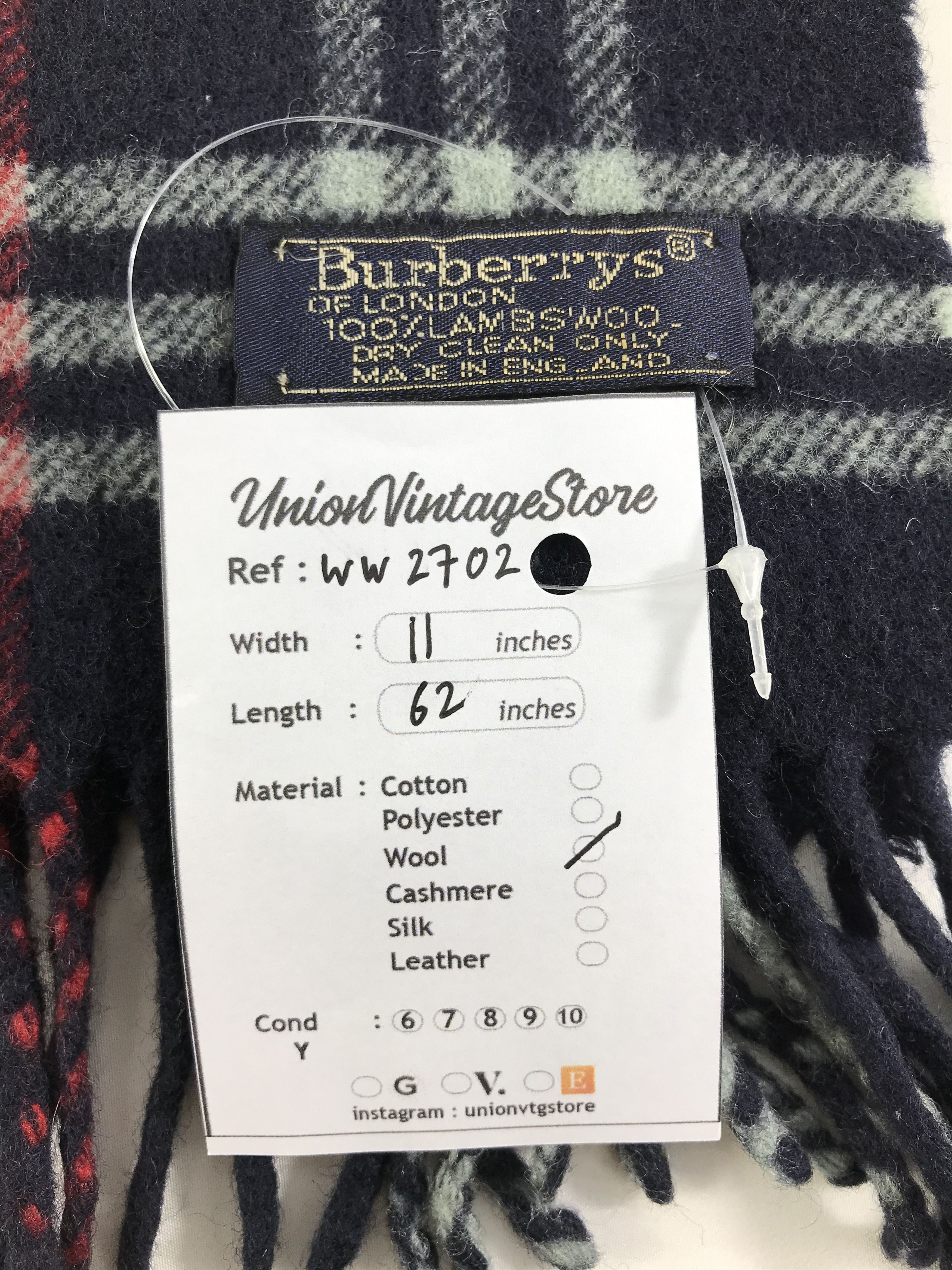 Burberry × Vintage Burberry Scarf / Muffler / Neckwear - WW2702 Size ONE SIZE - 4 Thumbnail