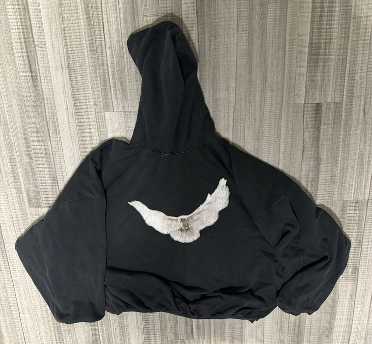 Kanye West Yeezy YZY Gap Washed Black Dove Hoodie Size XXL Balenciaga ...