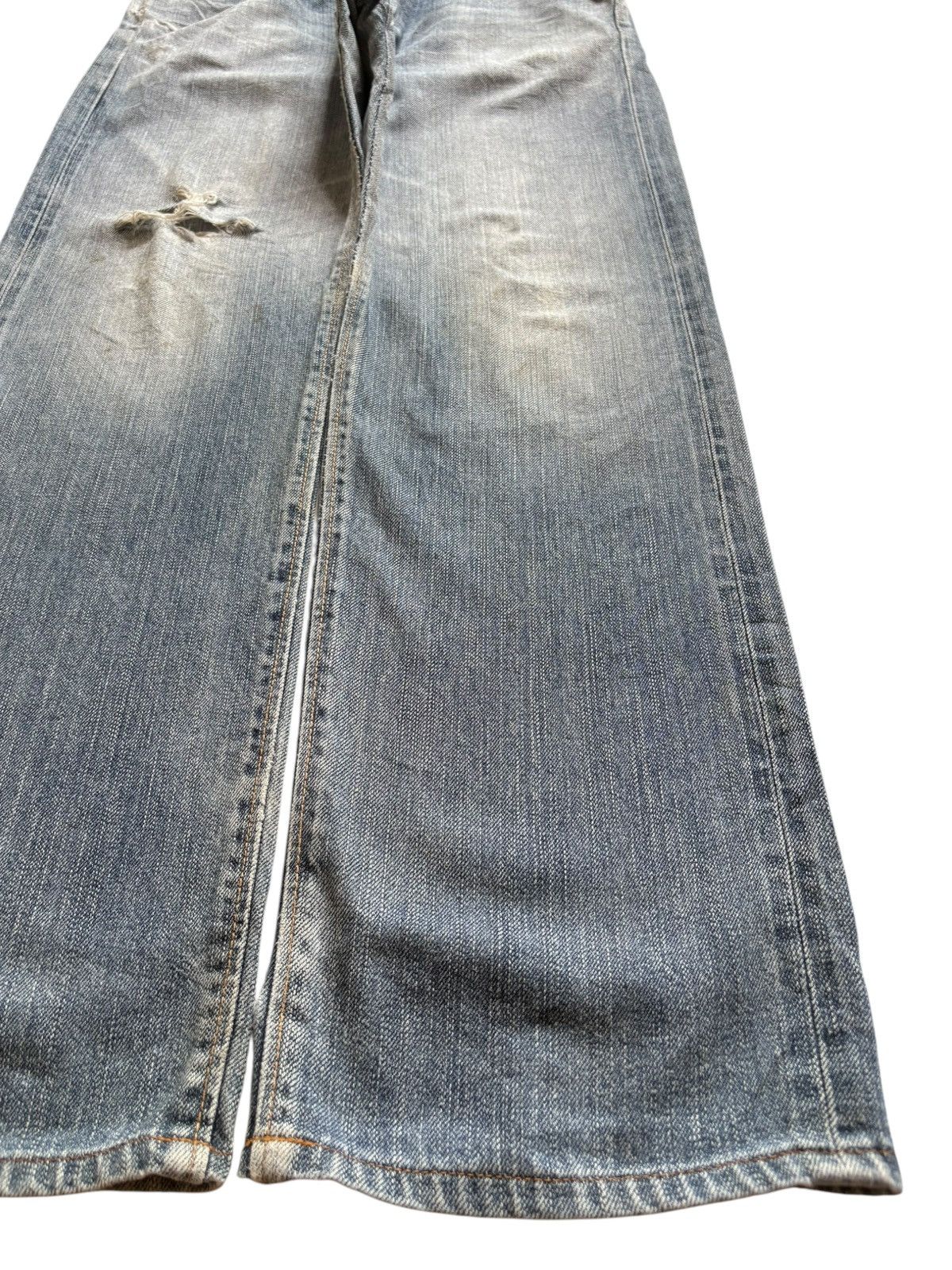 Edwin Vintage Edwin 505ZX Selvedge Mud Wash Distress Baggy Jeans Size US 30 / EU 46 - 7 Thumbnail