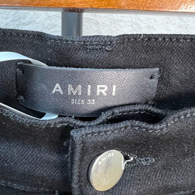 Amiri AmiriBlack solid color destroys casual jeans 2503-Nextarrow Size US 33 - 3 Thumbnail
