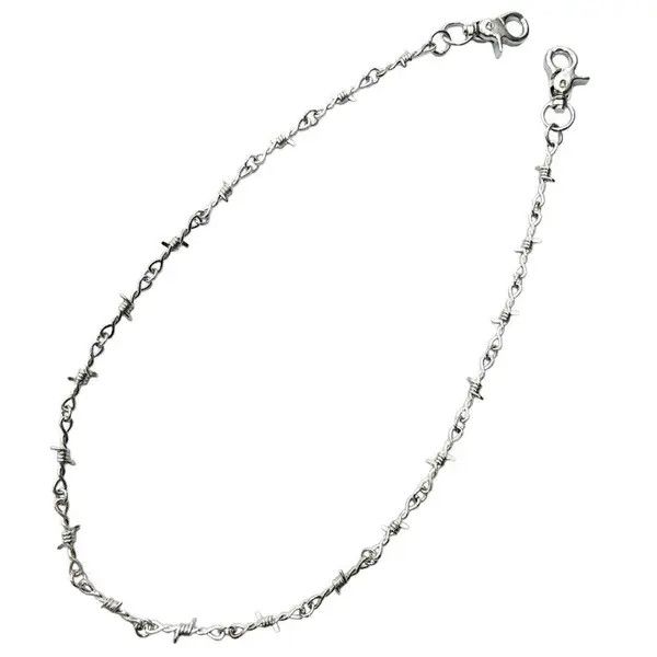 Jewelry Metal Knot Waist Wallet Chain, Barbed Wire Chain Size ONE SIZE - 6 Thumbnail