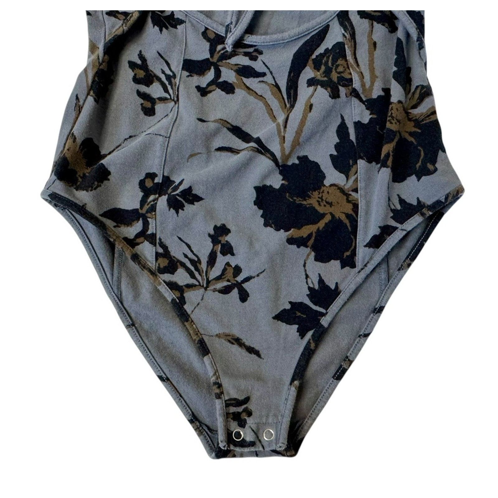 Free People INTIMATELY FP Wowzers Cut Out Floral Bodysuit Keyhole Sz XS Size XS / US 0-2 / IT 36-38 - 3 Thumbnail