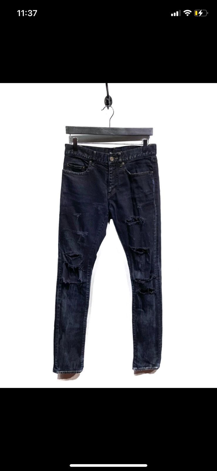 パンツ vintage crash denim louren Saint Laurent crash denim | eBay