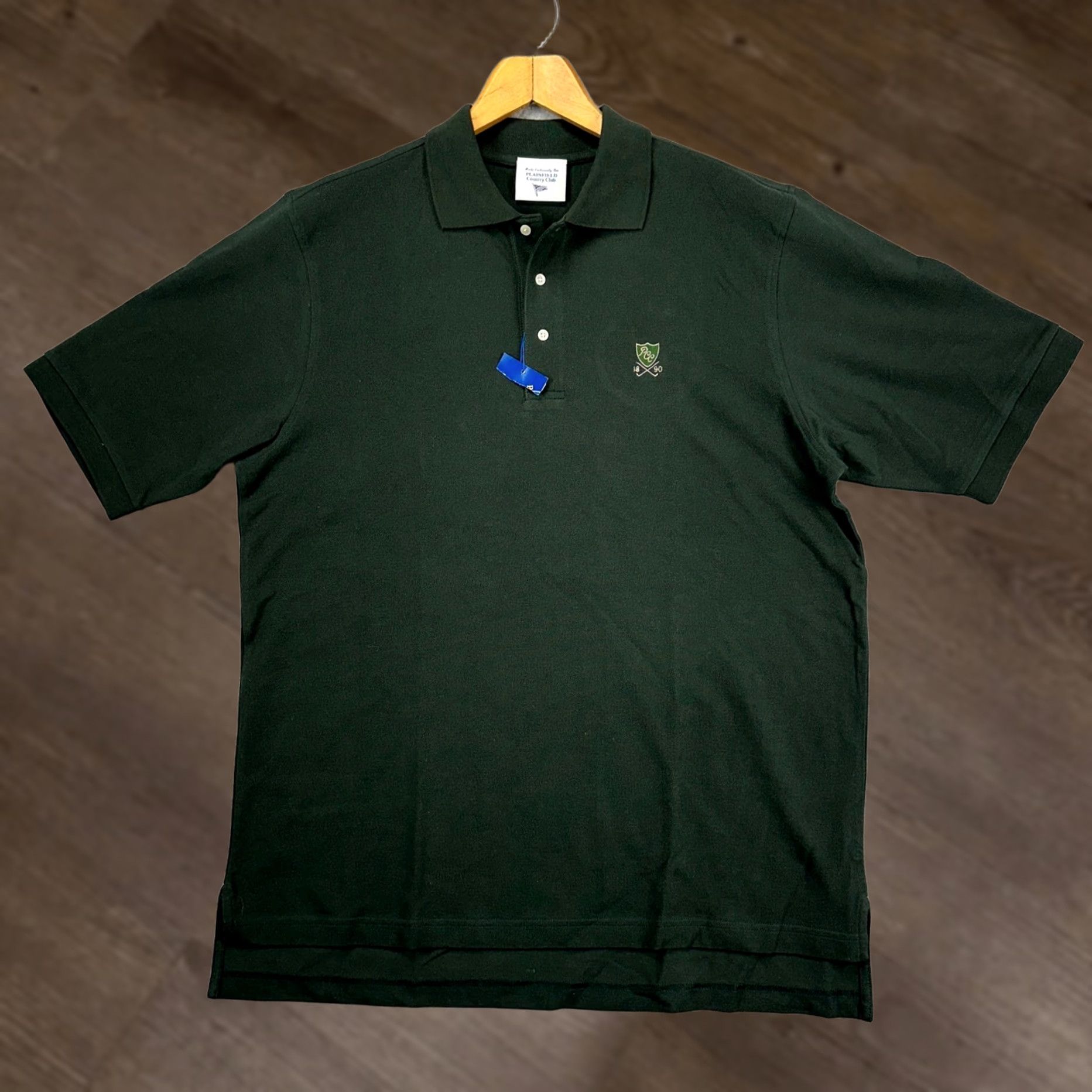 Vintage Duck & Hyde Plainfield Country Club Men Golf Polo Shirt Large Dark Green Rugby NEW Size US L / EU 52-54 / 3 - 1 Thumbnail