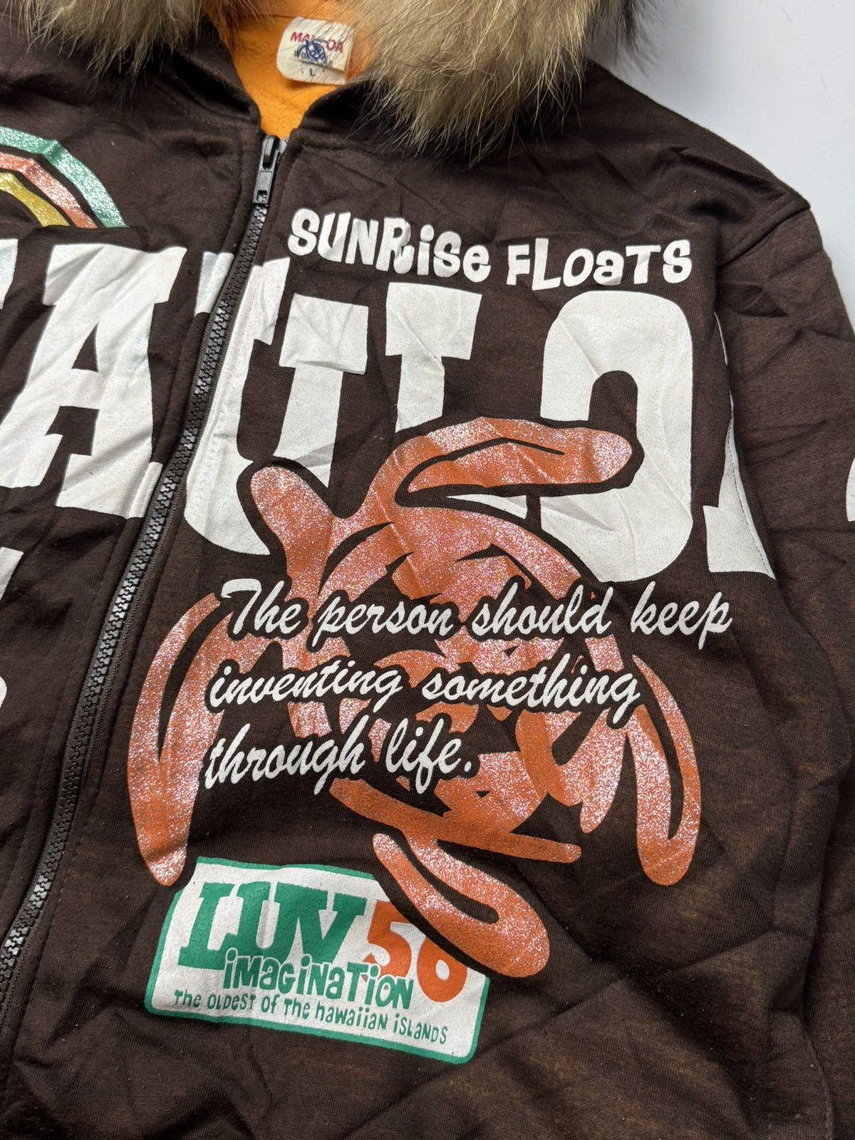 If Six Was Nine Fur Hoodie Poem Surf Japanese styled Size US L / EU 52-54 / 3 - 6 Thumbnail