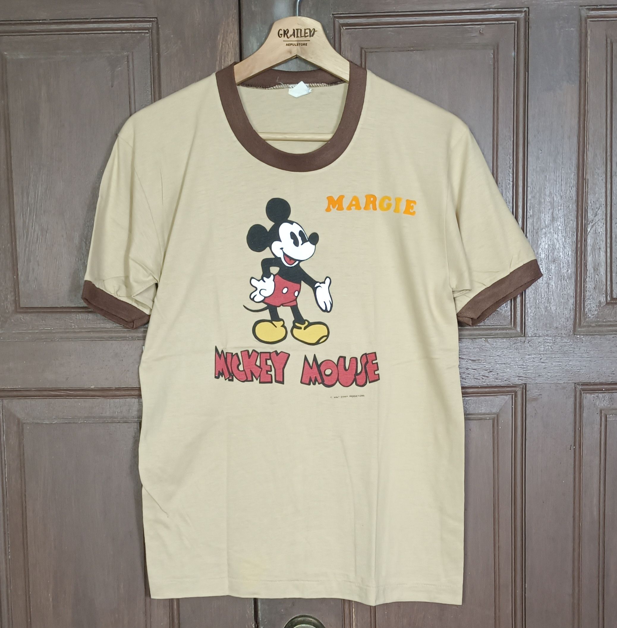 Mickey Mouse Vintage 70s🔥 Mickey Mouse Screen Mirror Ringer Size US S / EU 44-46 / 1 - 1 Thumbnail
