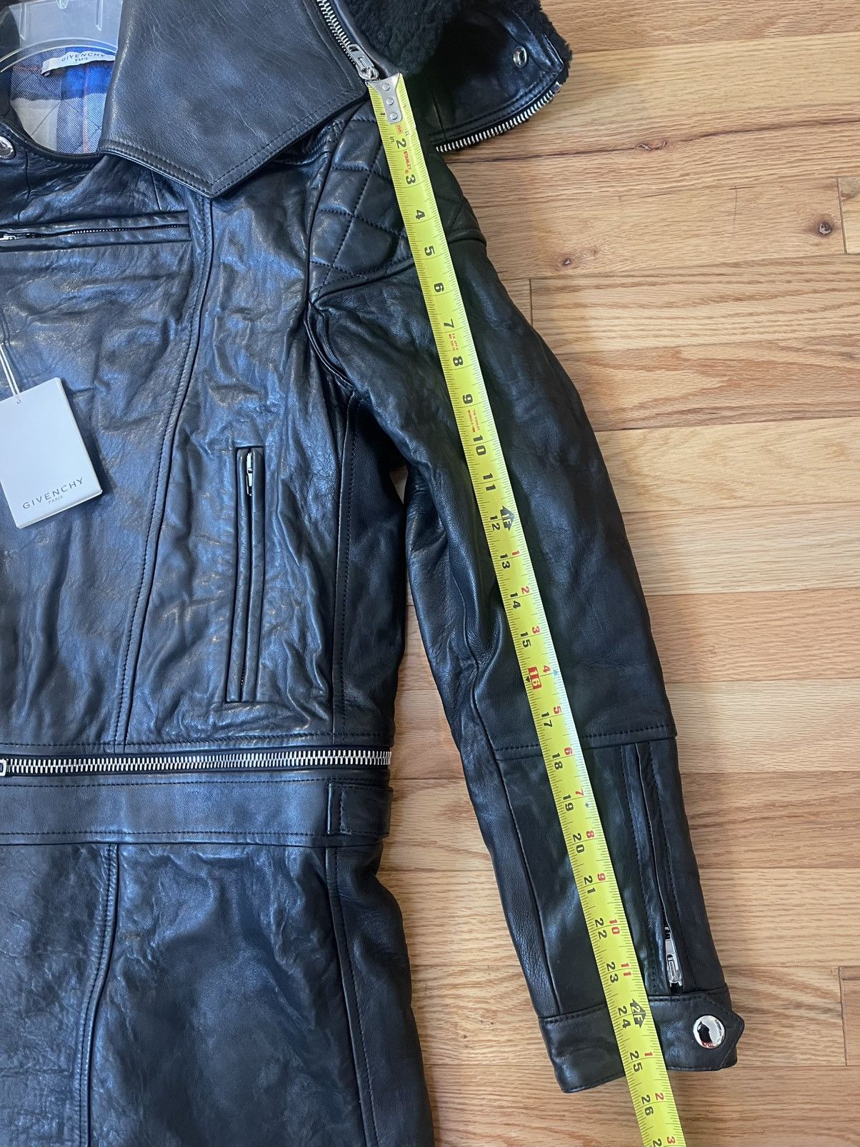 Givenchy NEW Givenchy Long Lambskin Moto Coat: Zip off hood Size US M / EU 48-50 / 2 - 11 Thumbnail