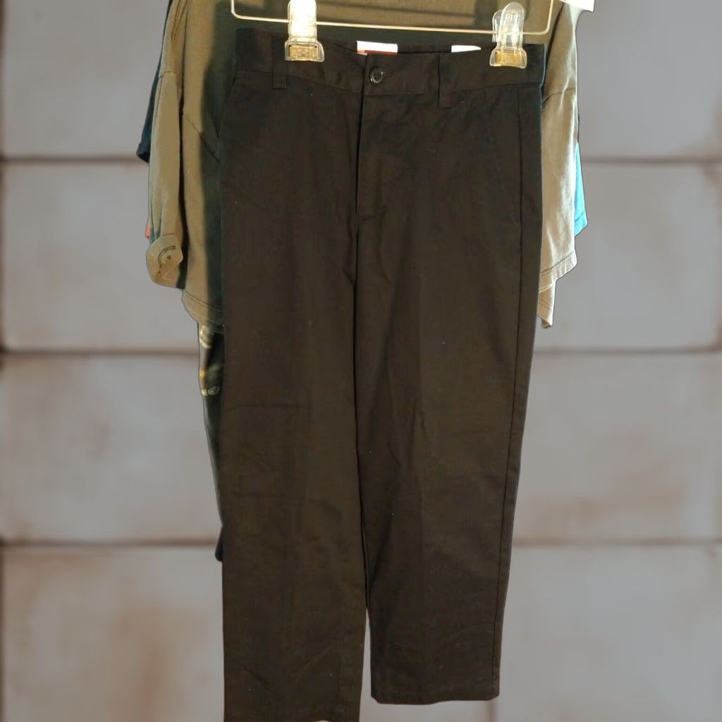 VINTAGE Dockers Ladies Flat Front Black Work Pants 10 Regular Womens Cotton Flat Front 90s style?
