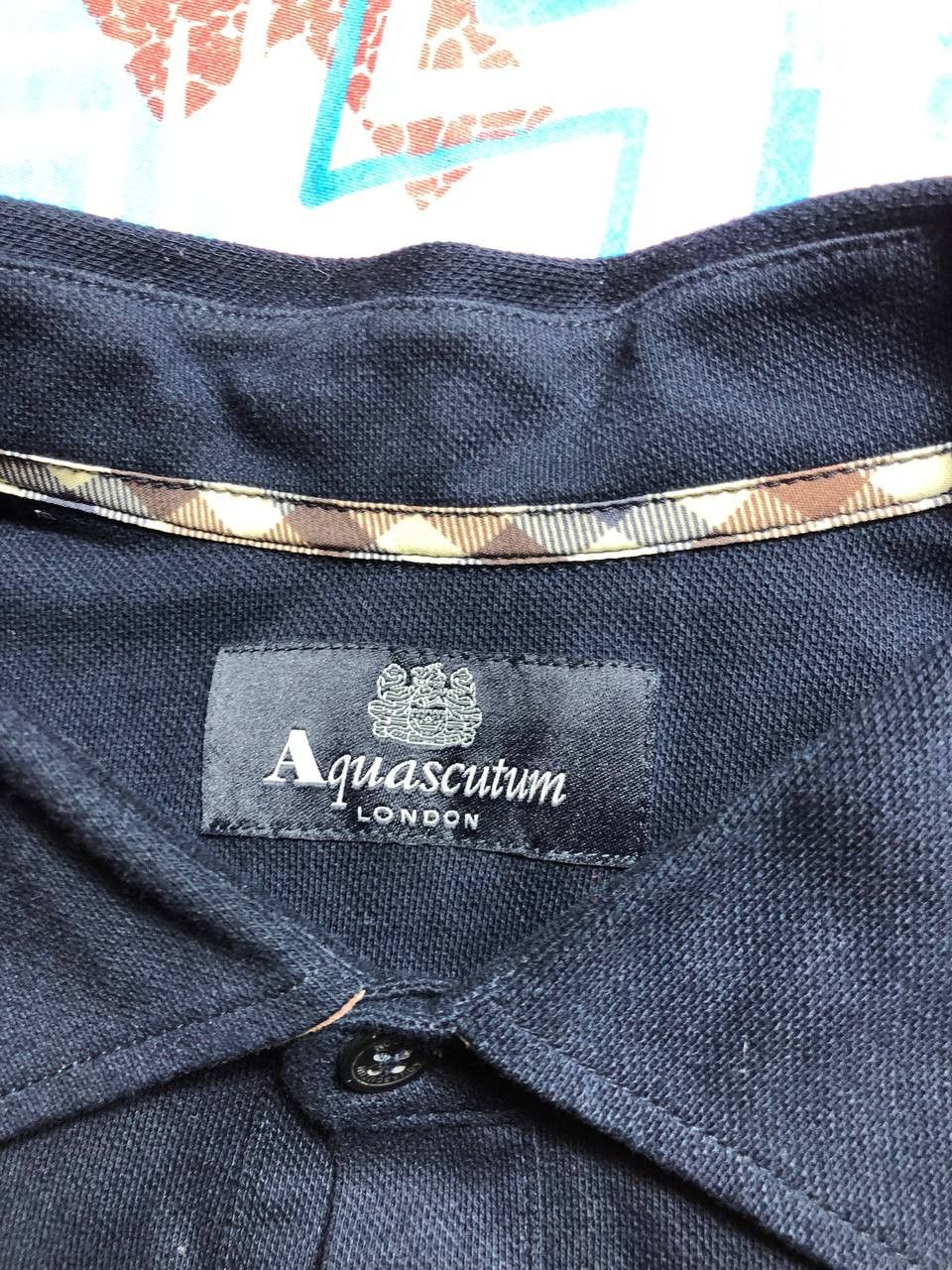 Aquascutum × Vintage Aquascutum Polo Shirt Collared Classic Plaid Size US XXL / EU 58 / 5 - 2 Thumbnail