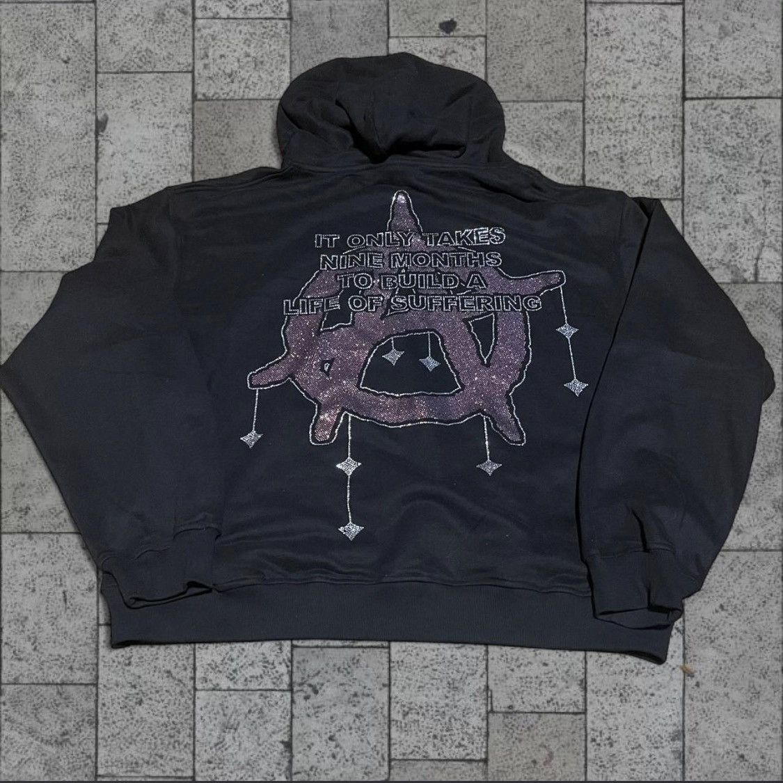 Revenge Revenge nine Months rhinestone hoodie Size US XXL / EU 58 / 5 - 2 Thumbnail