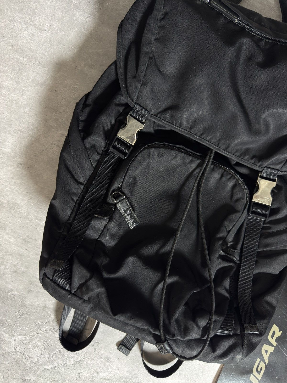Prada PRADA Tessuto Black Nylon Montana Bouble Buckle Backpack Size ONE SIZE - 4 Thumbnail
