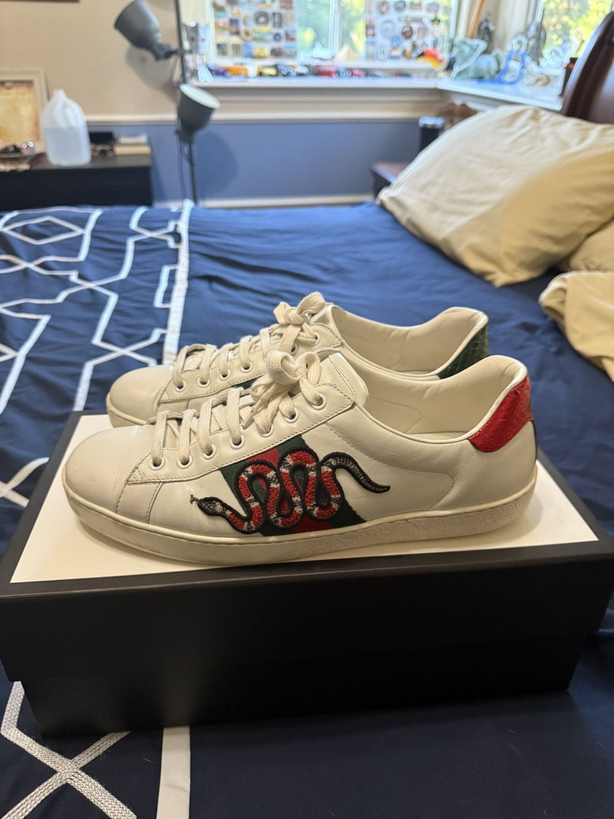 Gucci Gucci Ace Embroidered Snake Size US 10.5 / EU 43-44 - 1 Thumbnail