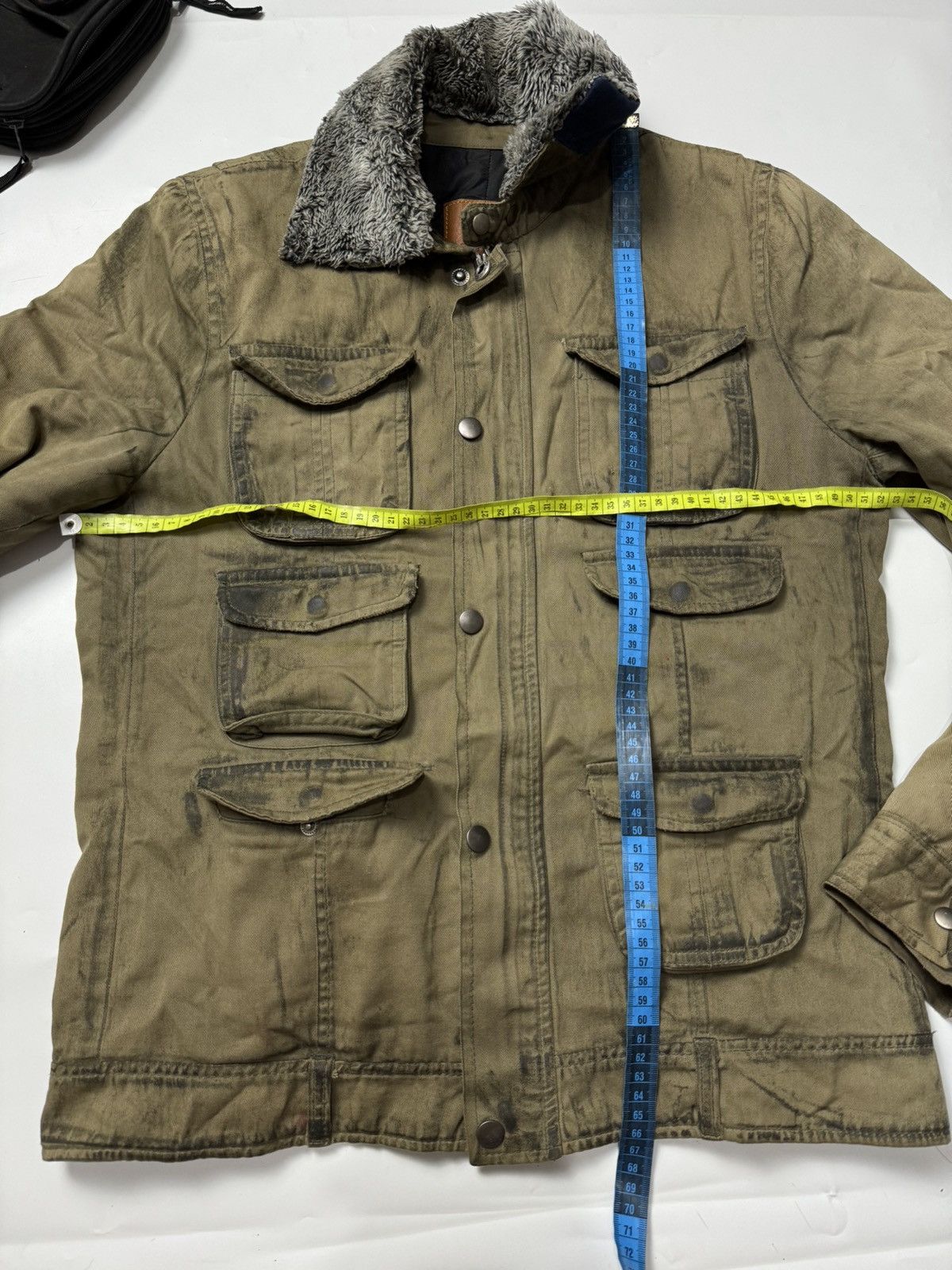 14th Addiction × KMRii × Yasuyuki Ishii EASY RIDERS BLUEBOY INDUSTRY MULTIPOCKET FUR COLLAR JACKET Size US M / EU 48-50 / 2 - 9 Thumbnail
