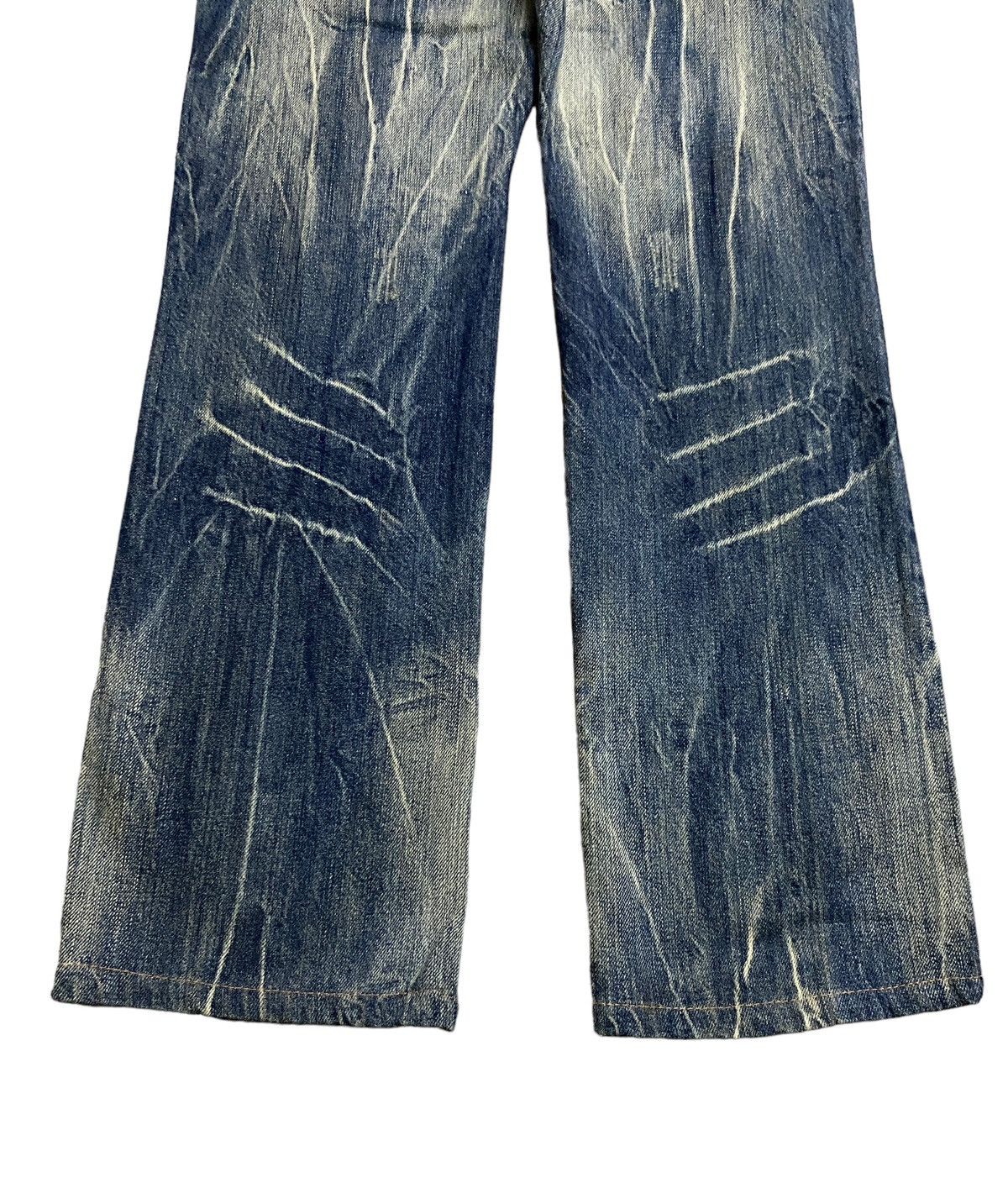 If Six Was Nine Rare Design Vintage Rain Double Waist Flared Jeans 2000s Size US 29 - 4 Thumbnail