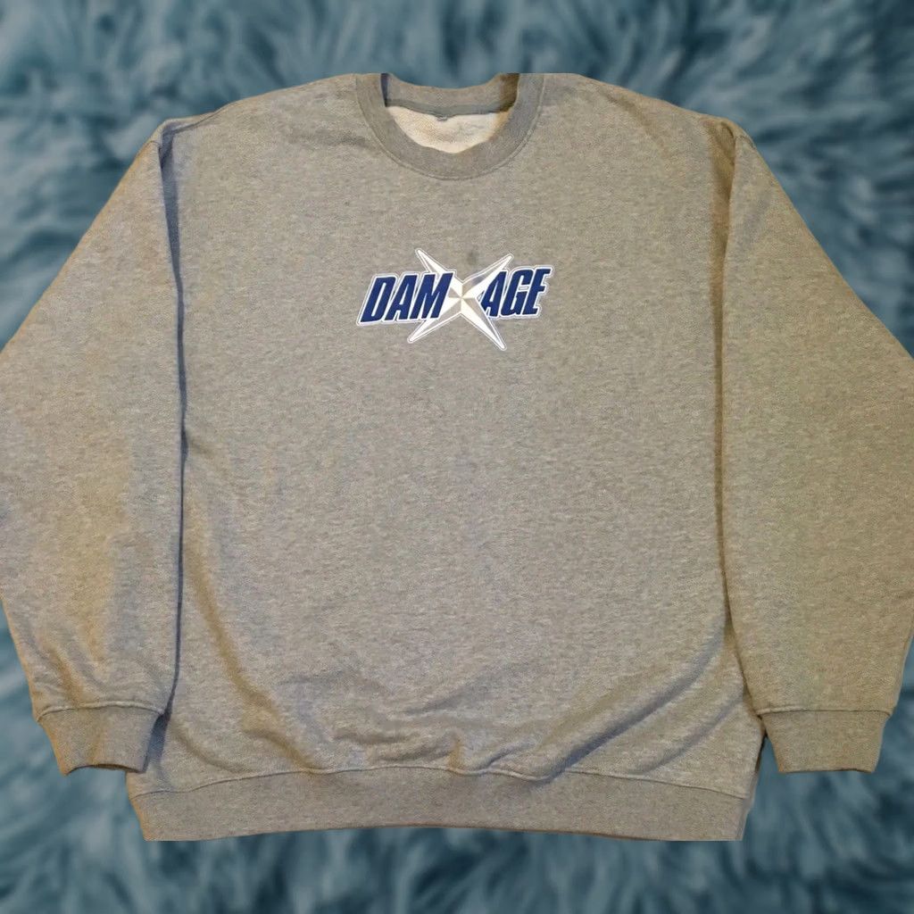 GX1000 GX1000 Damage Sweatshirt Hoodie 2XL Gray 90s Vintage Surf Skate Punk Grunge Y2K Mens Mens Size US XXL / EU 58 / 5 - 1 Thumbnail