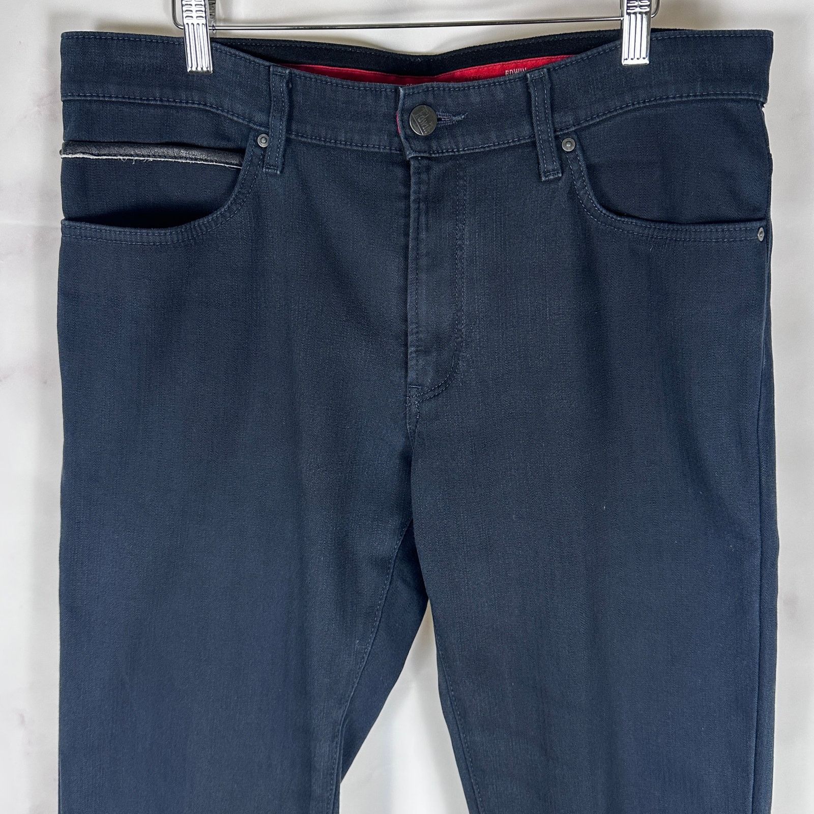 Edwin Wildfire 503 Straight Black Denim Size US 34 / EU 50 - 7 Thumbnail