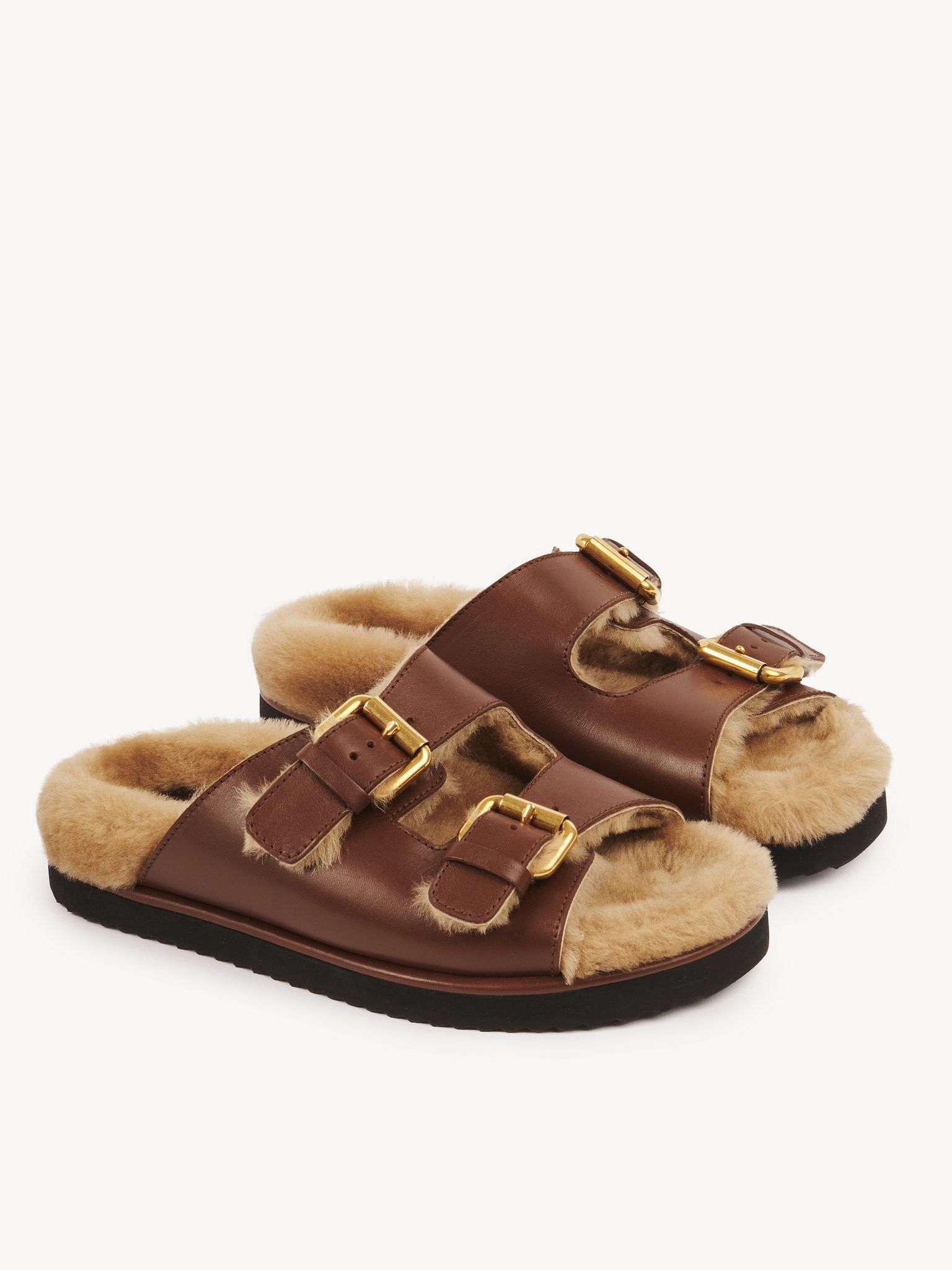 Chloe o1loc1c11025 Nile Slides in Sooty Brown Size US 8 / IT 38 - 2 Thumbnail
