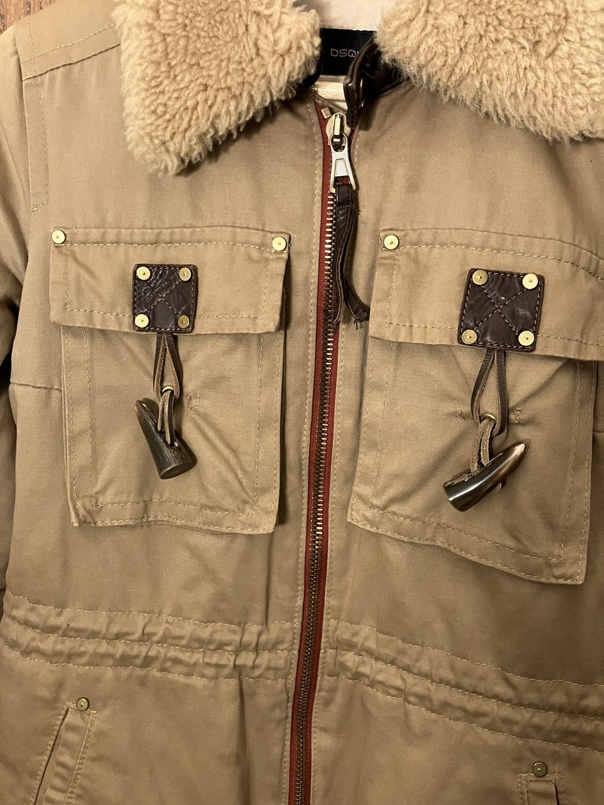 Dsquared2 Dsquared FW 2003 Shearling Collar Jacket FW03 AW03 AW2003 Size US S / EU 44-46 / 1 - 7 Thumbnail
