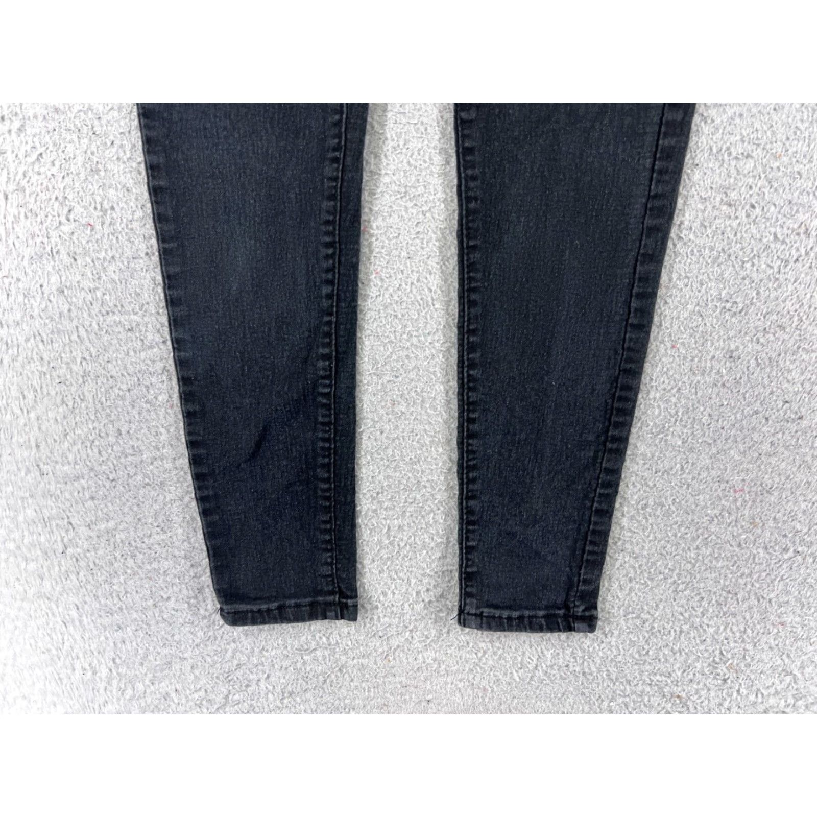 Vintage Womens Denim Wise Pants 12 Black Skinny Mid Rise 24x26 Cotton Blend Stretch READ Size 34" / US 12 / IT 48 - 2 Thumbnail