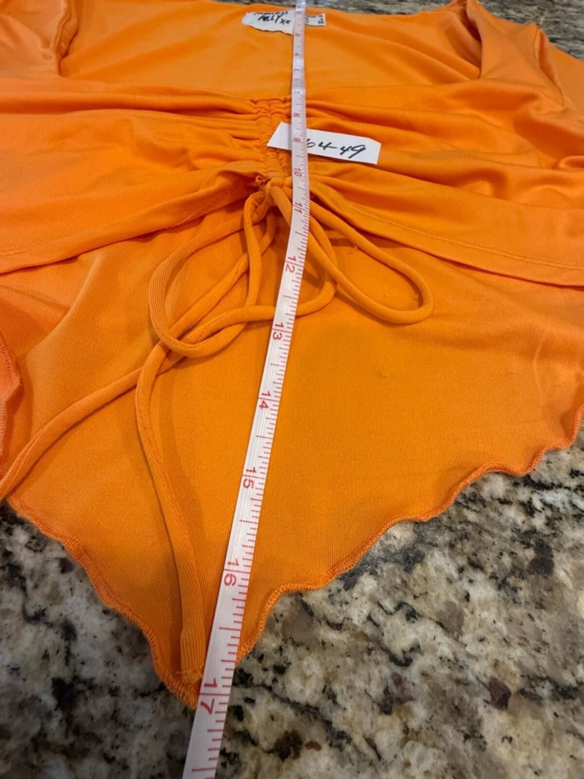 Other Princess Polly orange crop top ruching long sleeves SZ 6 Size M / US 6-8 / IT 42-44 - 7 Thumbnail