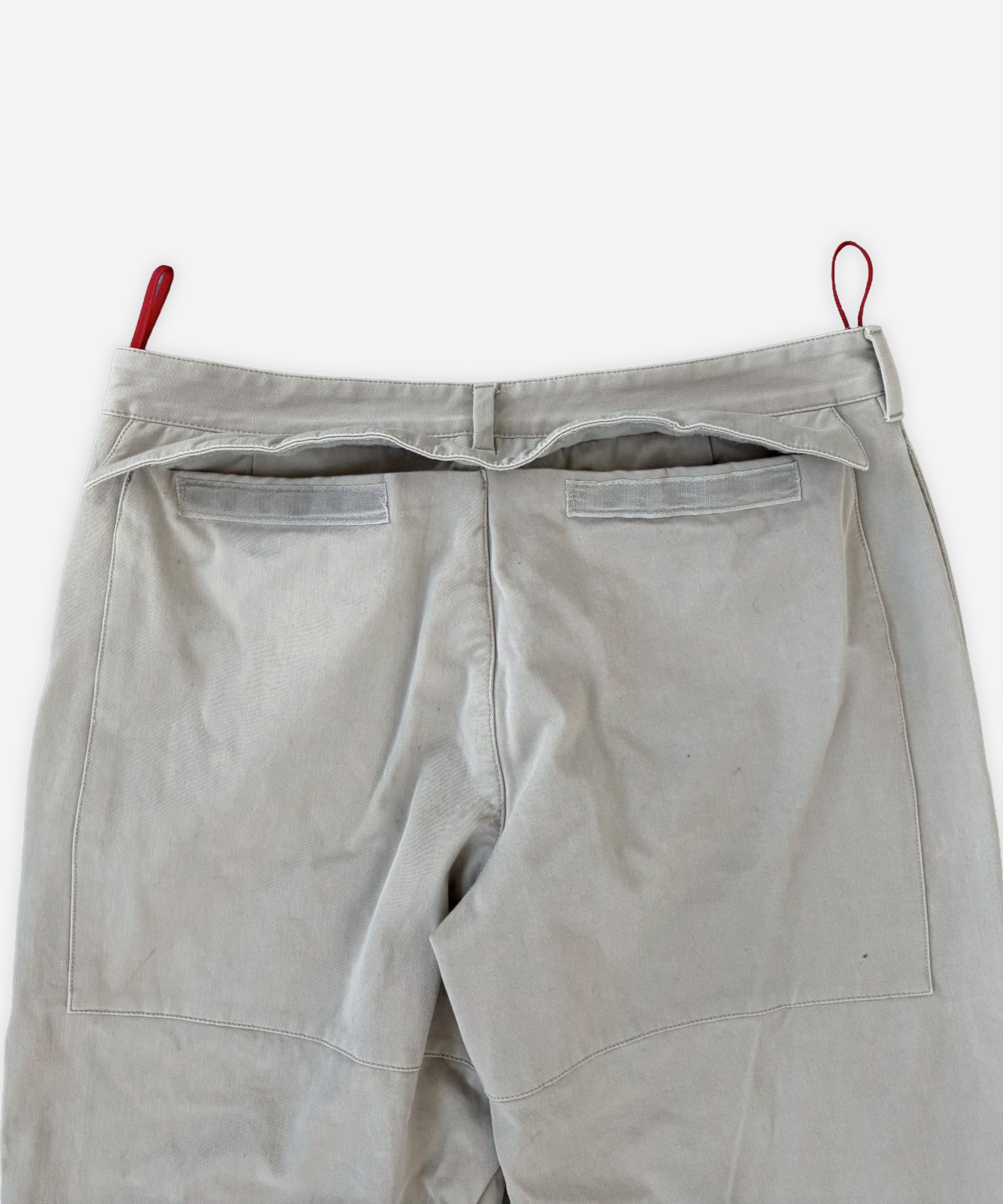 Prada 🔴 PRADA Pants Beige Sport Red Tab 2000s Pockets Cotton 48 Size US 32 / EU 48 - 4 Thumbnail