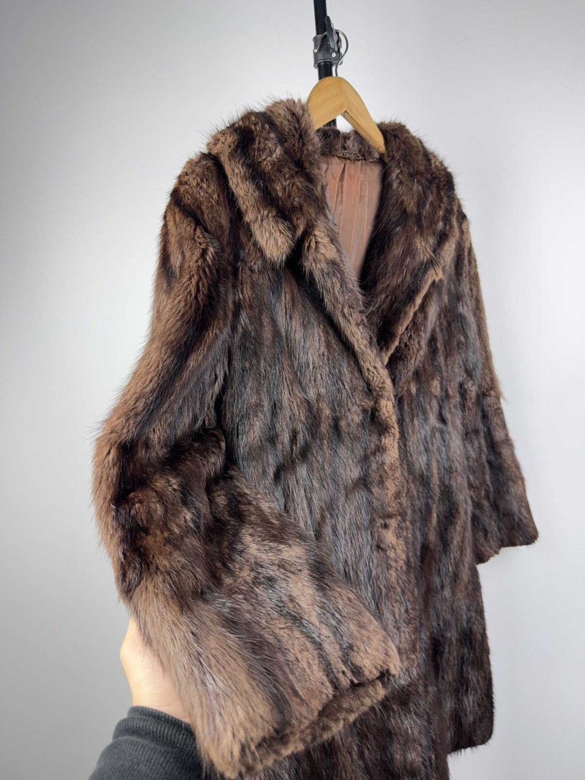 Japanese Brand Vintage Real Mink Fur Coat Brown Classic Long Jacket Size M / US 6-8 / IT 42-44 - 3 Thumbnail