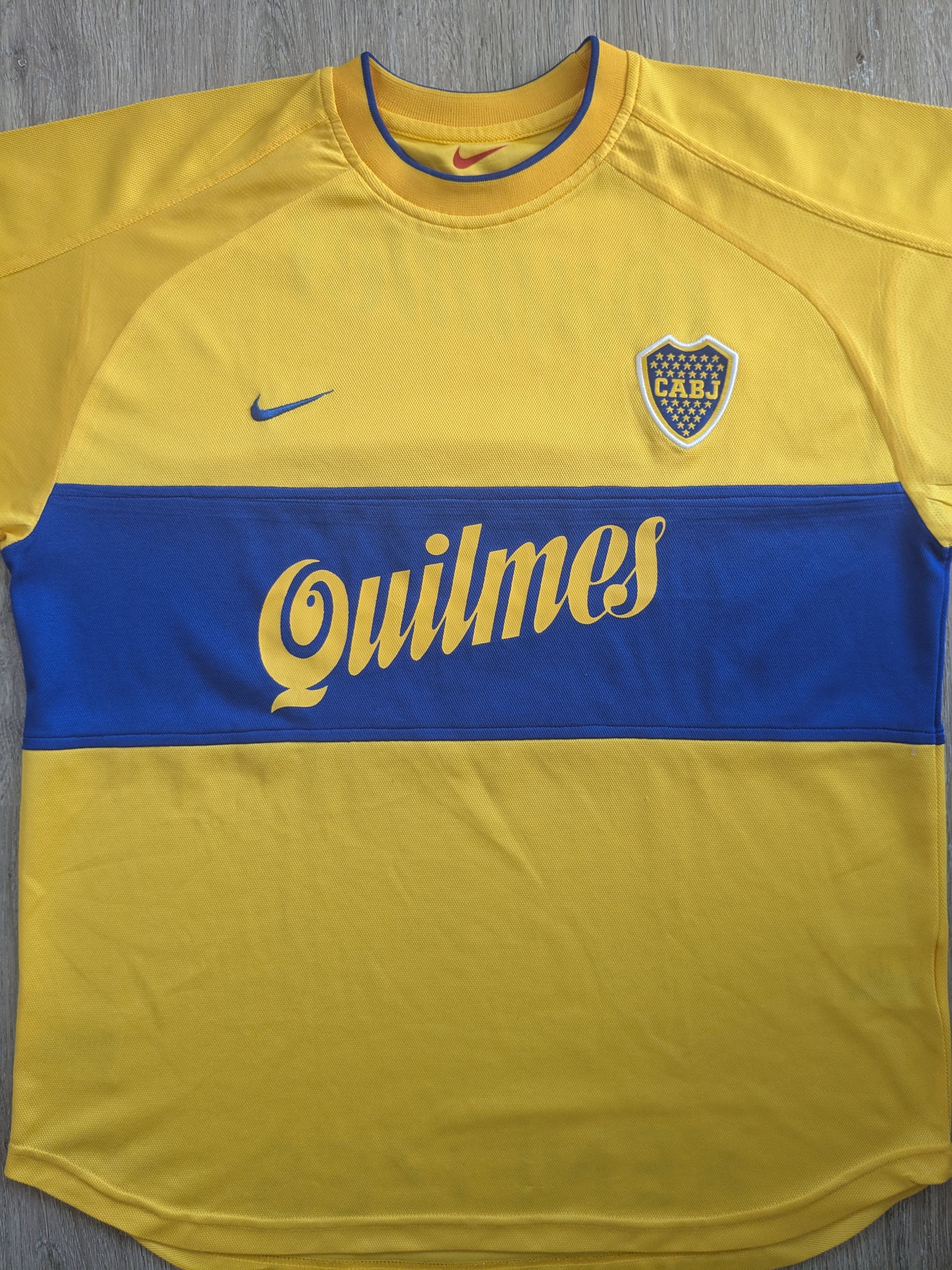 Nike DOUBLE TAG 2000/01 BOCA JUNIORS AWAY SHIRT (L) NIKE Size US L / EU 52-54 / 3 - 10 Thumbnail
