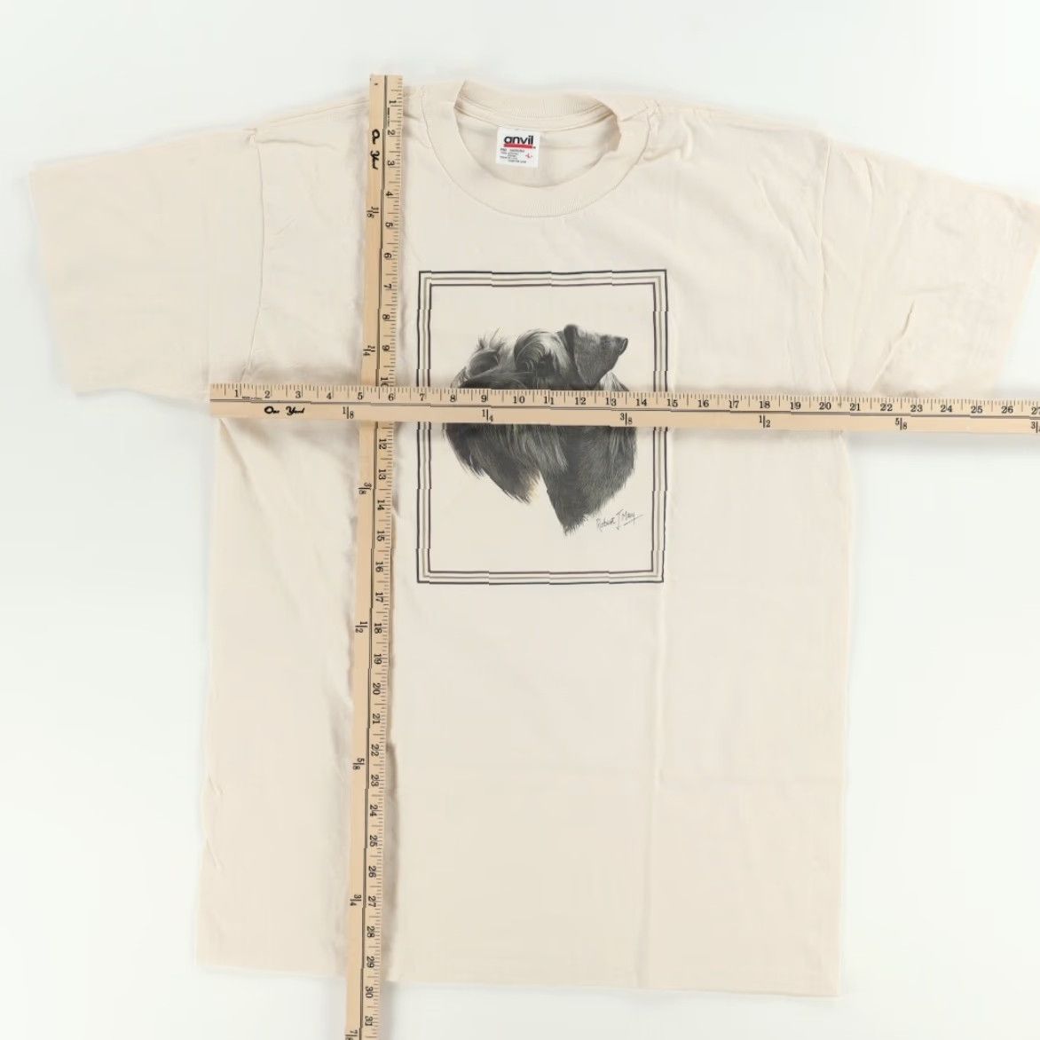 Anvil VTG Anvil T-Shirt Beige Men L Terrior Portrait Robert May Solid Shirt Size US L / EU 52-54 / 3 - 3 Thumbnail