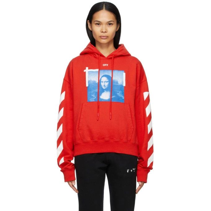 Off-White Red Mona Lisa Arrows Oversized Hoodie Size US M / EU 48-50 / 2 - 6 Thumbnail