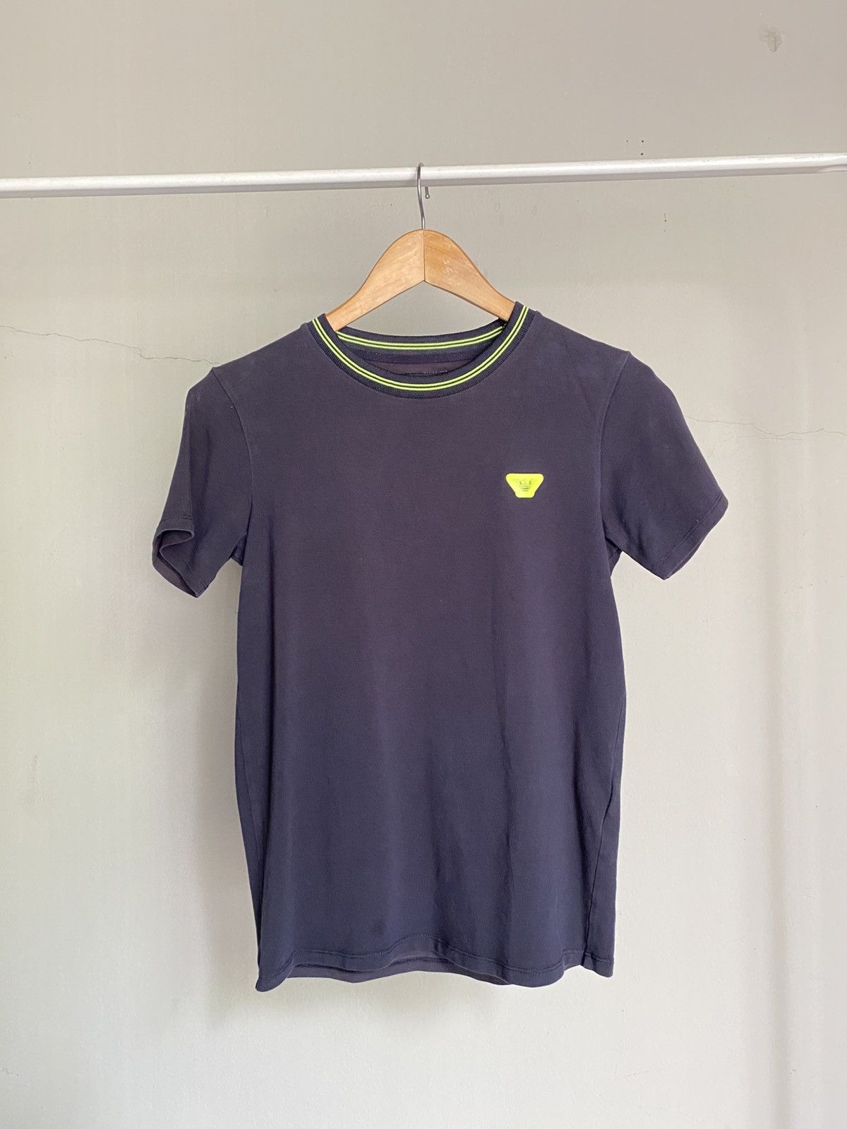 Emporio Armani Emporio Armani White T-Shirt with Green Trim Size US S / EU 44-46 / 1 - 16 Thumbnail