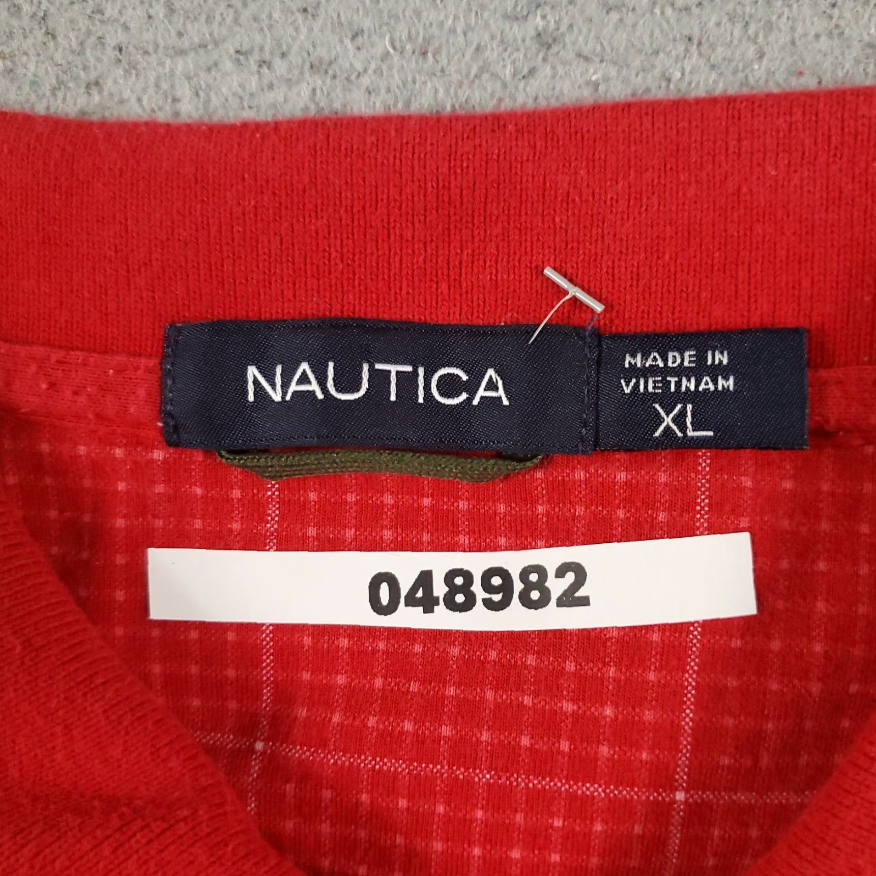 Nautica Nautica Polo Shirt Mens XL Red Check Casual Short Sleeve Adult Polo Shirt Red Nautica Modern Classic Mens XL Red Gauge/Check Size US XL / EU 56 / 4 - 6 Thumbnail
