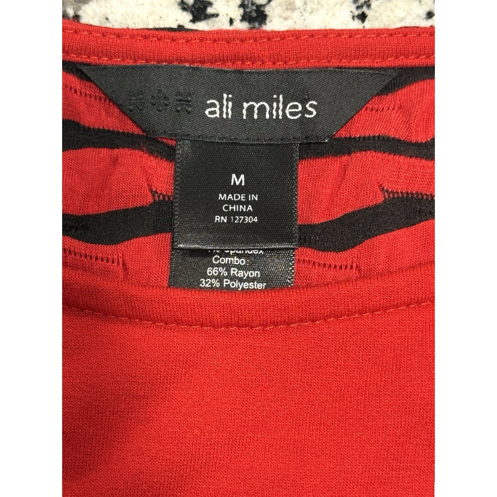 Vintage Ali Miles Blouse Shirt Women M Red Wearable Art Long Sleeve Abstract Top Size M / US 6-8 / IT 42-44 - 4 Thumbnail