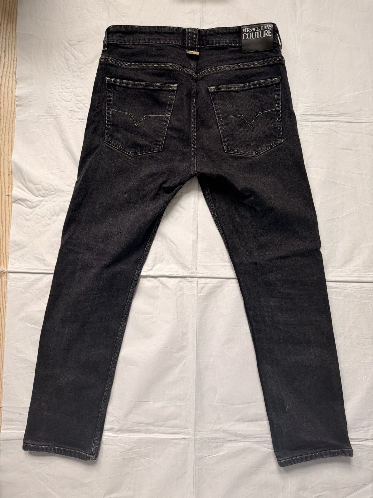 Versace Jeans Couture Versace Jeans Couture Black Slim Fit Designer Jeans Denim Size US 32 / EU 48 - 2 Thumbnail