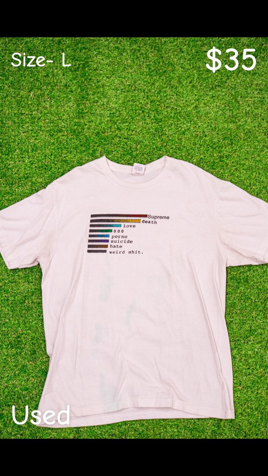 Supreme Supreme chart T Sz~L Size US L / EU 52-54 / 3 - 1 Thumbnail
