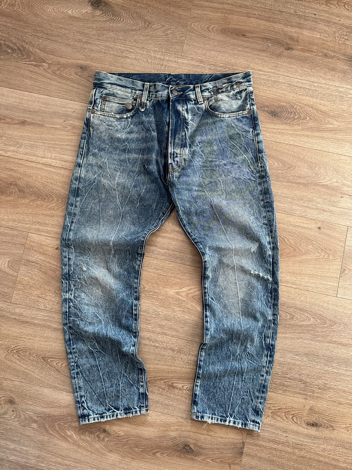 R13 🔥VINTAGE R13 WASHED CROSSOVER JEANS🔥 Size 24" / US 00 / IT 34 - 6 Thumbnail