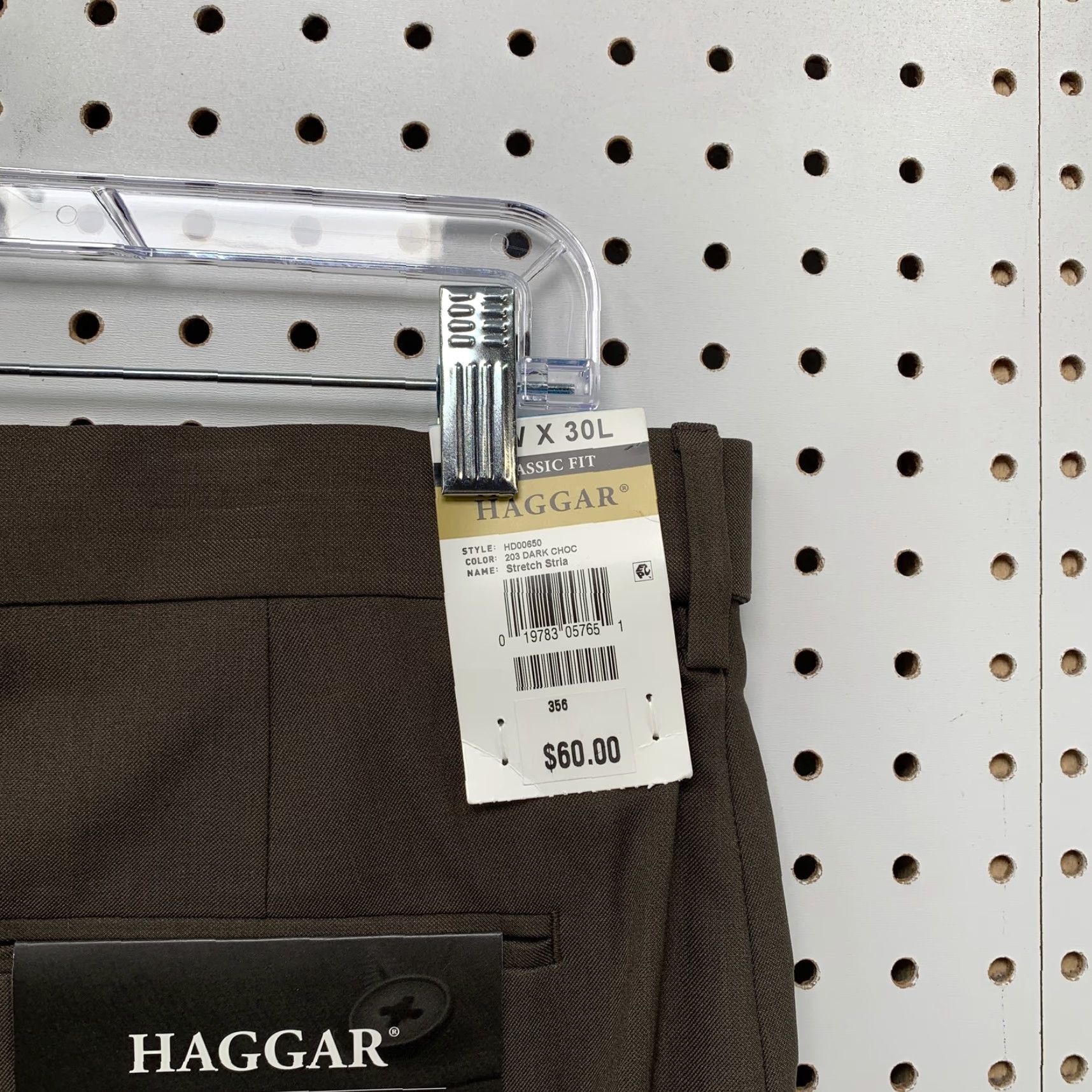 Haggar Haggar Dress Pants Mens 36X30 Brown Hidden Comfort Classic Fit NWT NEW Size US 36 / EU 52 - 6 Thumbnail