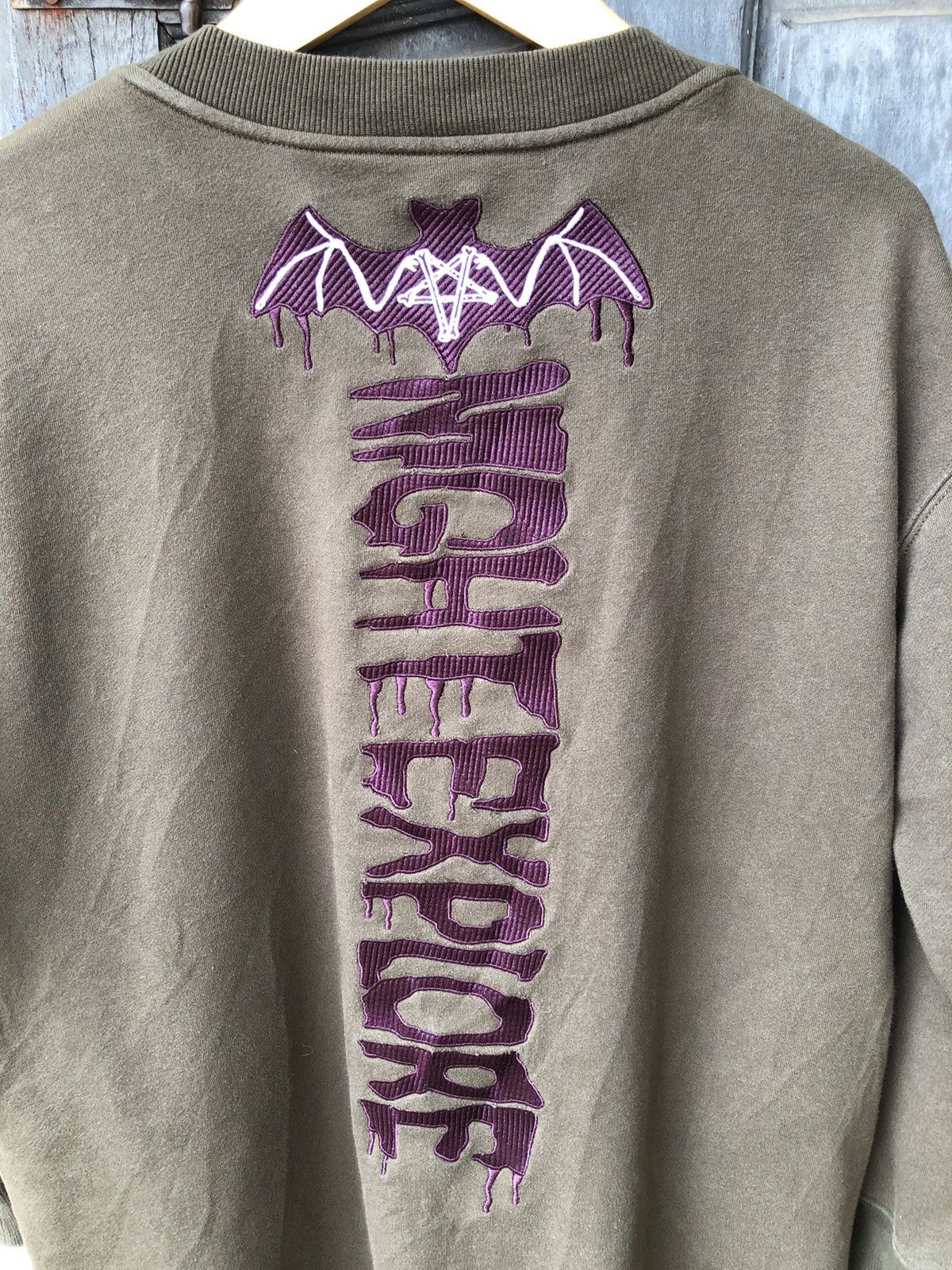 If Six Was Nine Peacebird Street Bat Devil Night Explore Darkness Embroidery Size M / US 6-8 / IT 42-44 - 11 Thumbnail