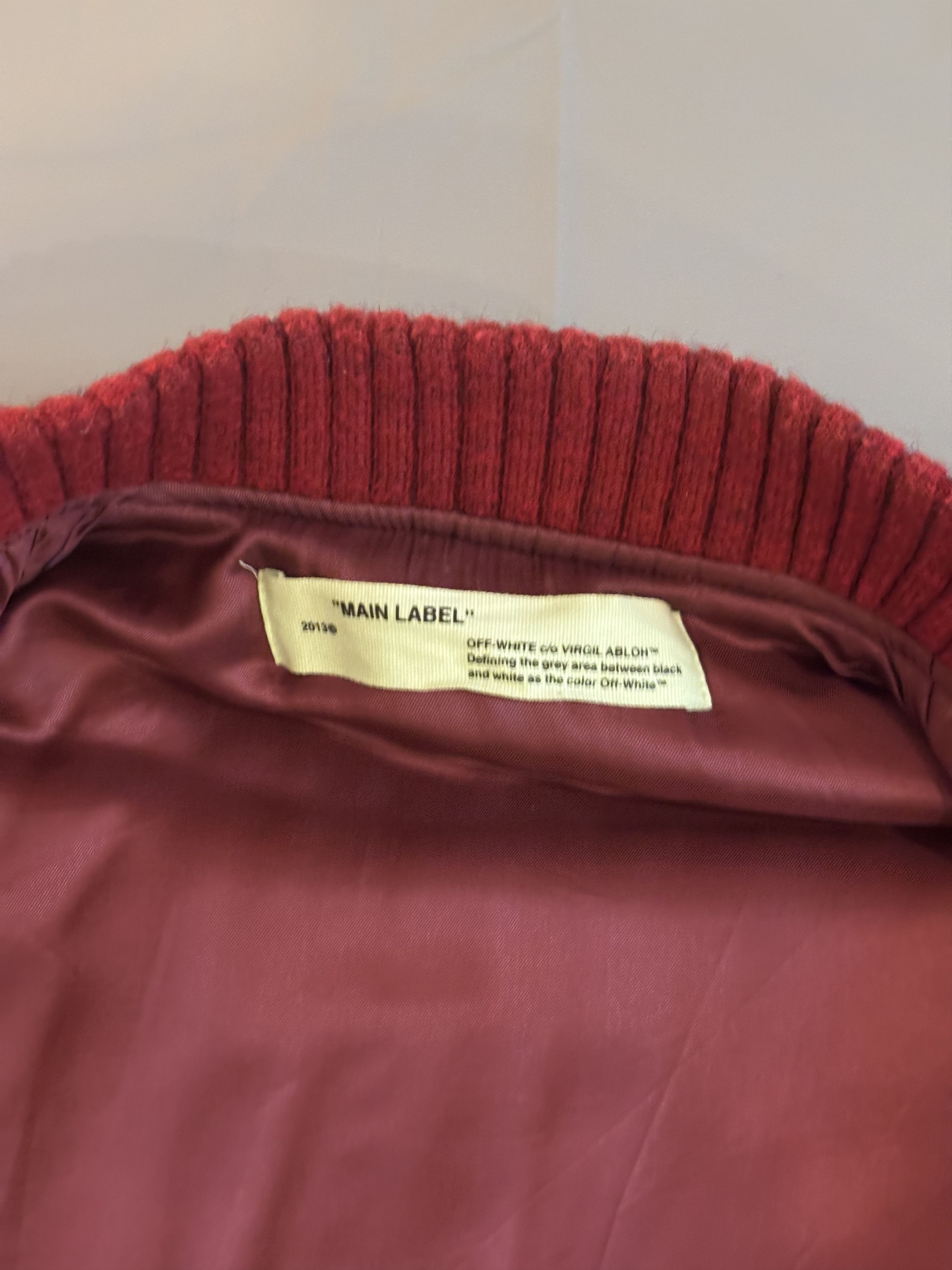 Off-White Veste bombers en nylon bordeaux Off-White en tbe Size US L / EU 52-54 / 3 - 10 Thumbnail