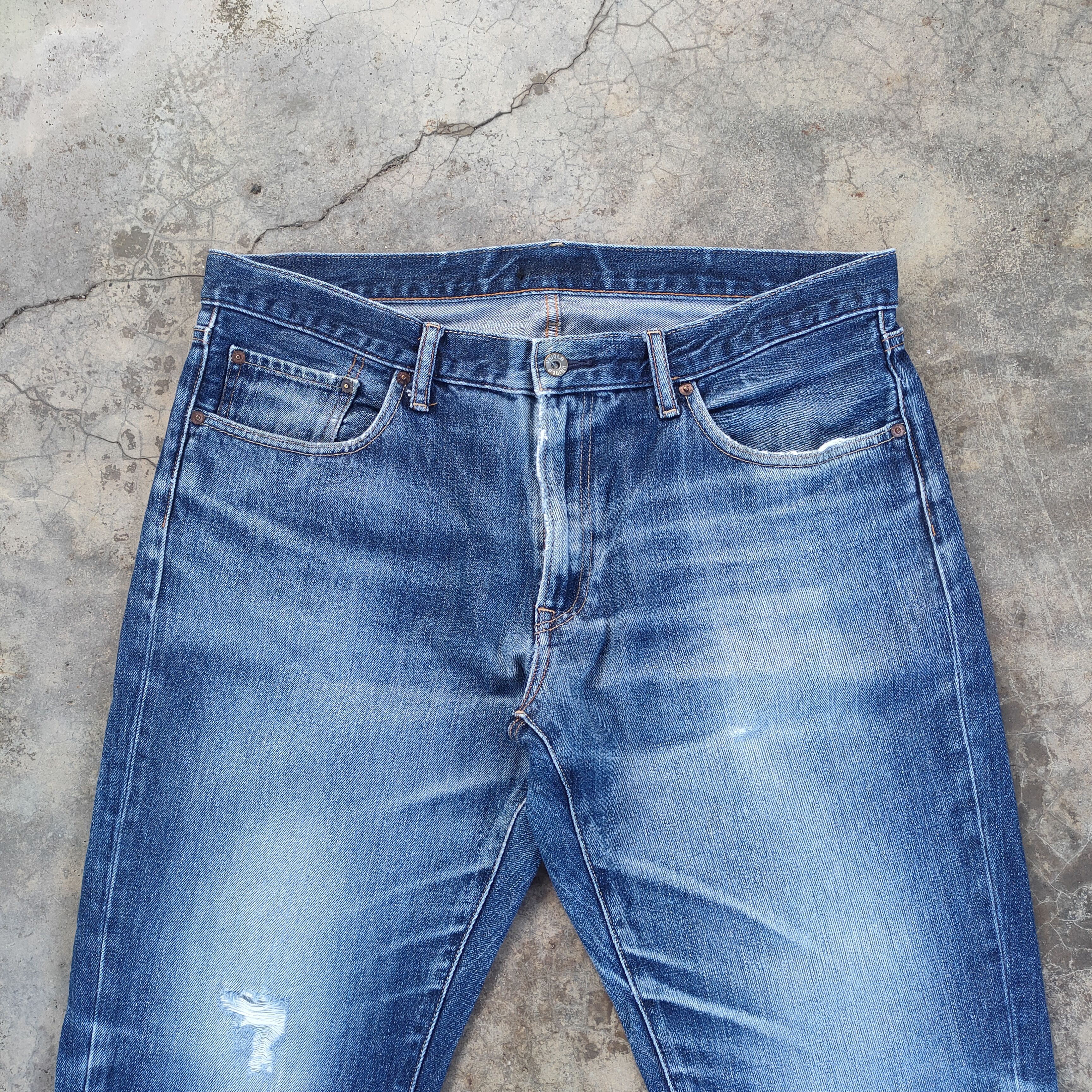 Japanese Brand × Jean × Vintage W38 VINTAGE JAPANESE DISTRESSED FADED JEANS PANTS Size US 38 / EU 54 - 3 Thumbnail