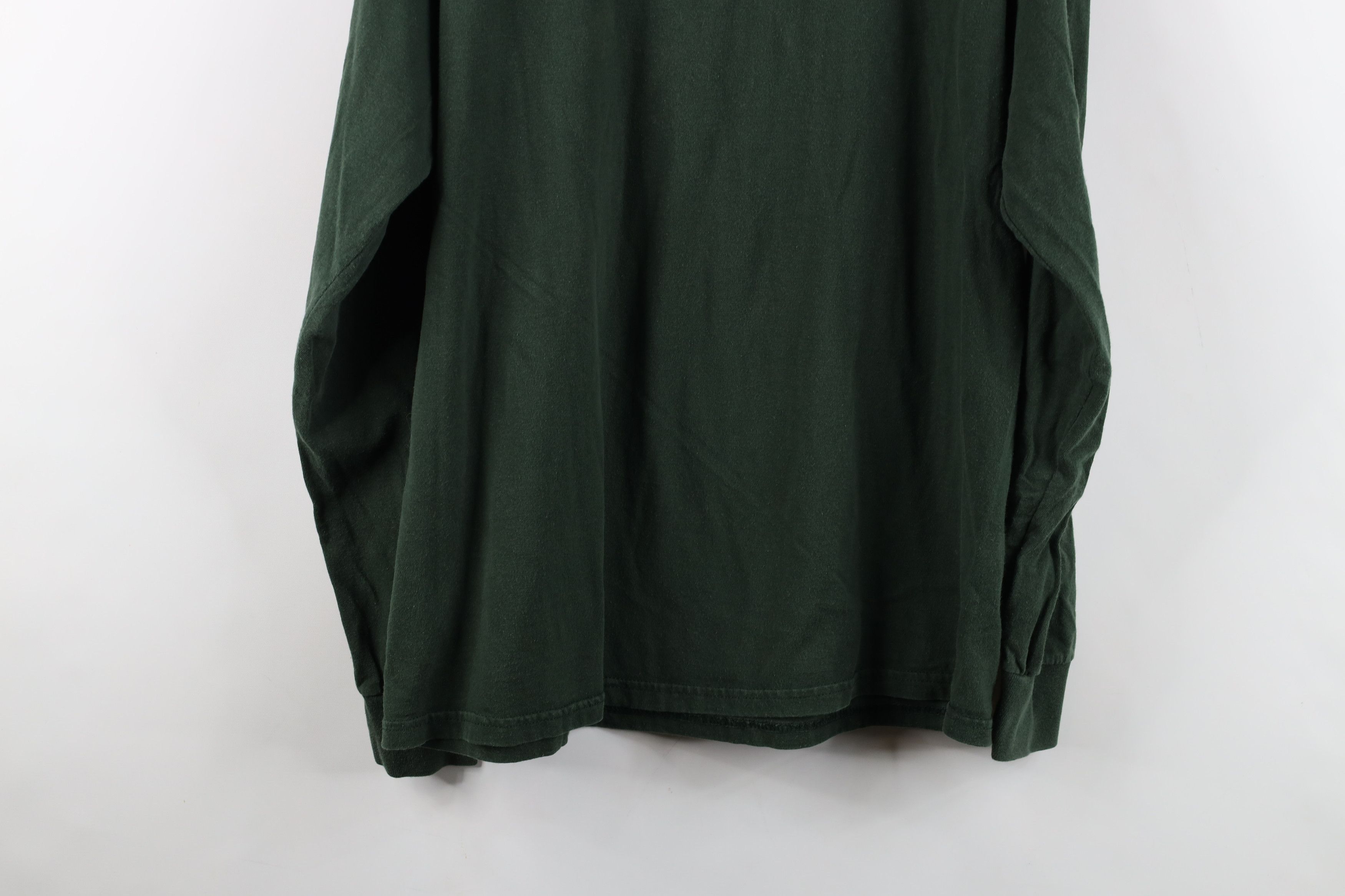 Vintage Vintage 90s Streetwear Cotton Long Sleeve T-Shirt Green Size US L / EU 52-54 / 3 - 15 Thumbnail