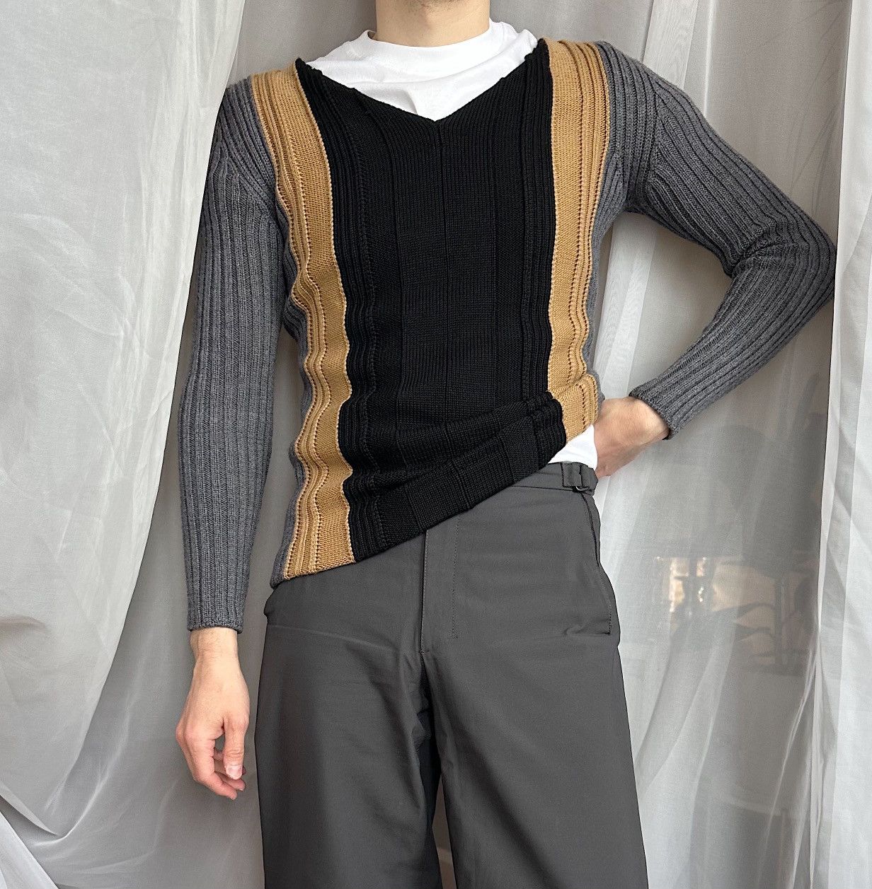 MIU MIU SS2015 Inside Out Knit Wool Sweater prada Vintage S