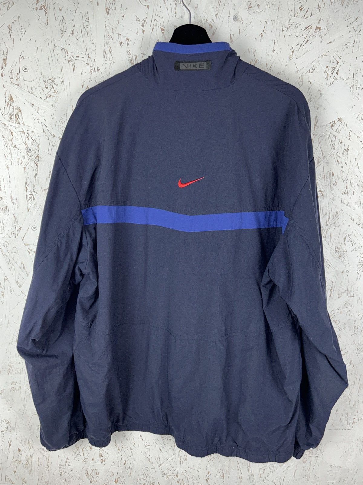 Nike 90s Vintage Nike Lightweight Jacket In Blue Red Swoosh Size US L / EU 52-54 / 3 - 4 Thumbnail