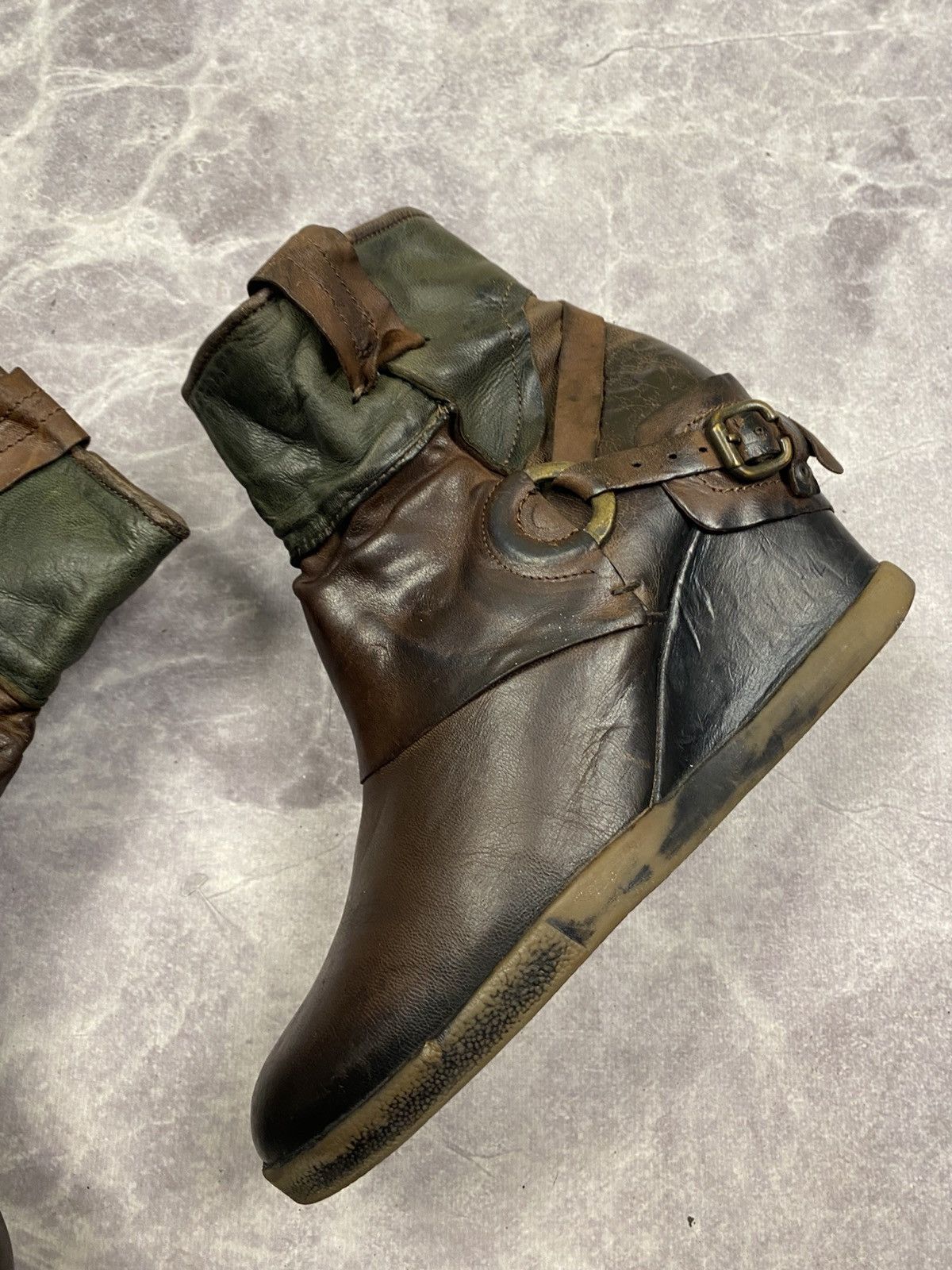 Other Vintage Avantgarde Y2K Grange A.S.98 Style Boho Boots ASH Size US 10 / IT 40 - 3 Thumbnail