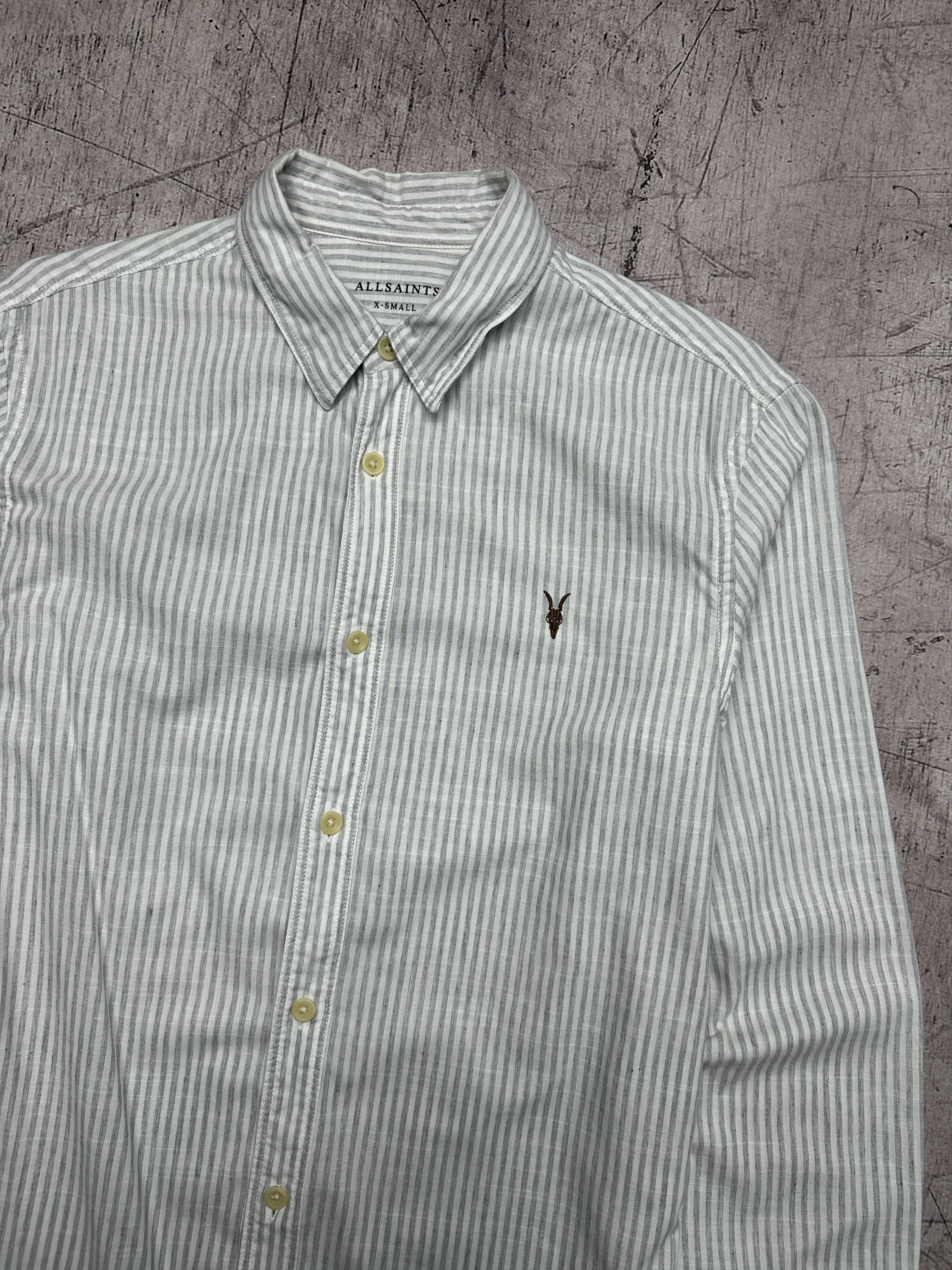 Allsaints Allsaints Dagget Mens Long Sleeve Striped Shirt Size US XS / EU 42 / 0 - 2 Thumbnail