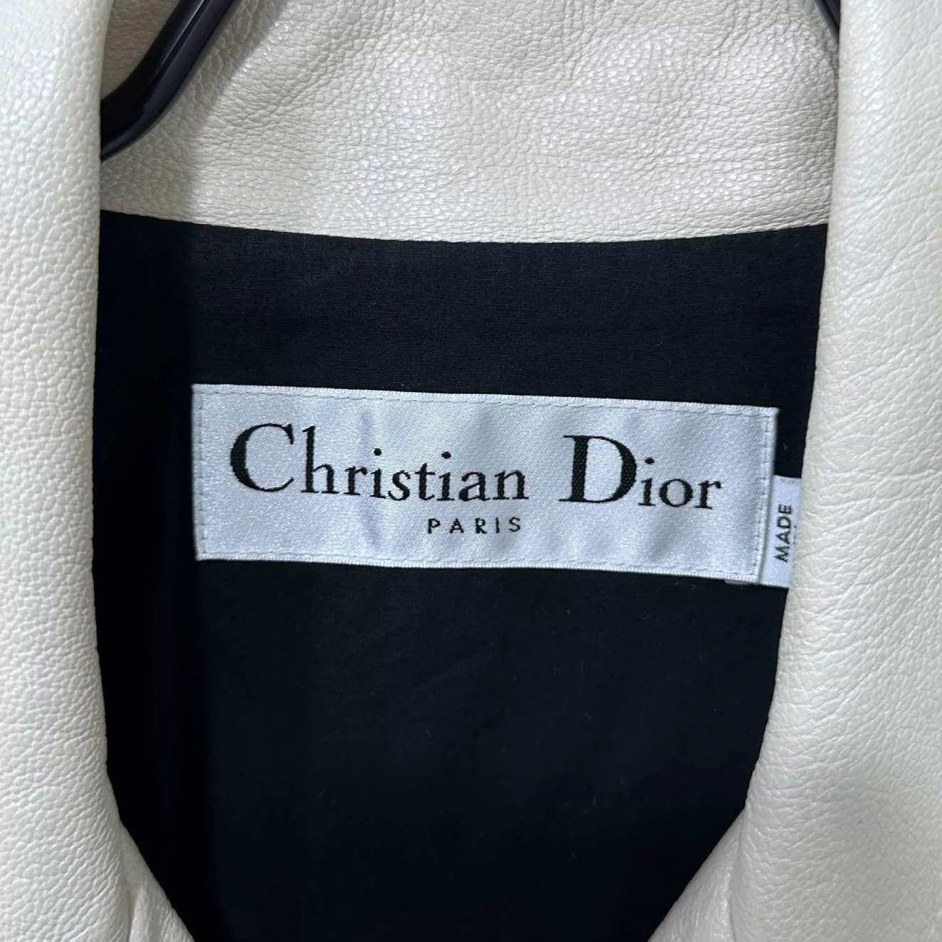Dior Dior Ivory Oil-Painted Leather Biker Jacket Size 36 Size XS / US 0-2 / IT 36-38 - 5 Thumbnail