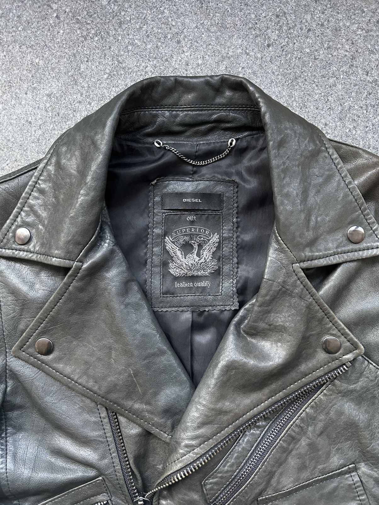 Diesel Vintage Diesel Avantgarde Leather Biker Jacket Size S / US 4 / IT 40 - 18 Thumbnail