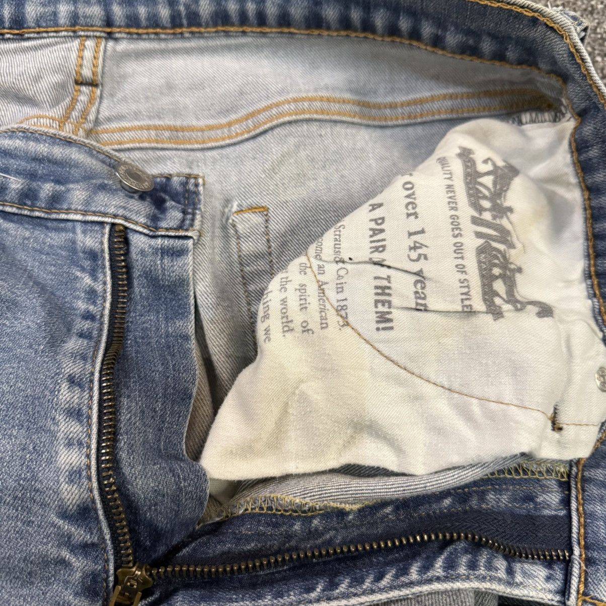 Levi's 🔥 y2k Distressed Levis 513 Faded Denim W34 Size US 34 / EU 50 - 10 Thumbnail