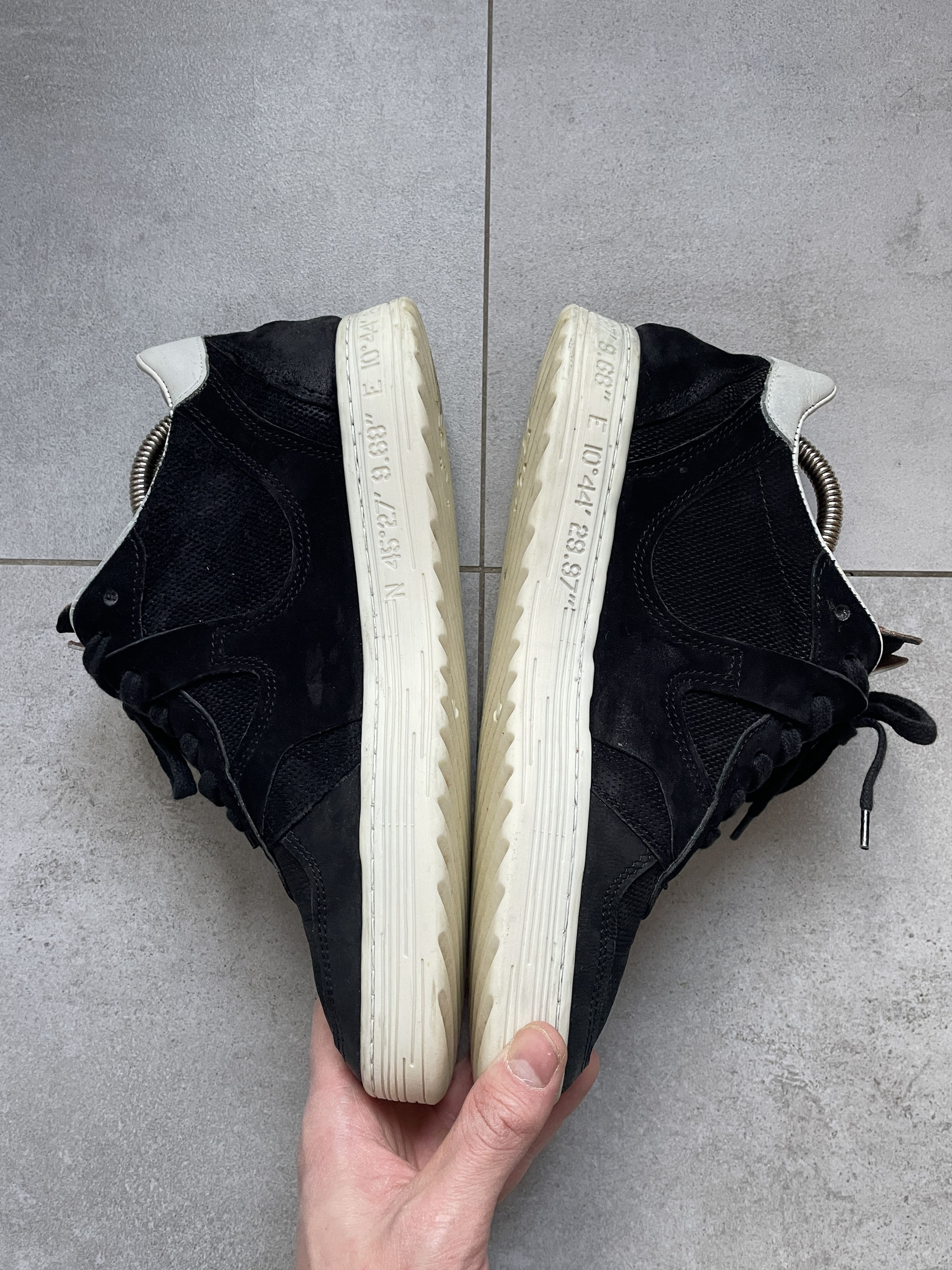 A.S.98 A.S.98 BLACK LEATHER SUEDE BAPESTA TYPE SNEAKERS Size US 9.5 / EU 42-43 - 4 Thumbnail
