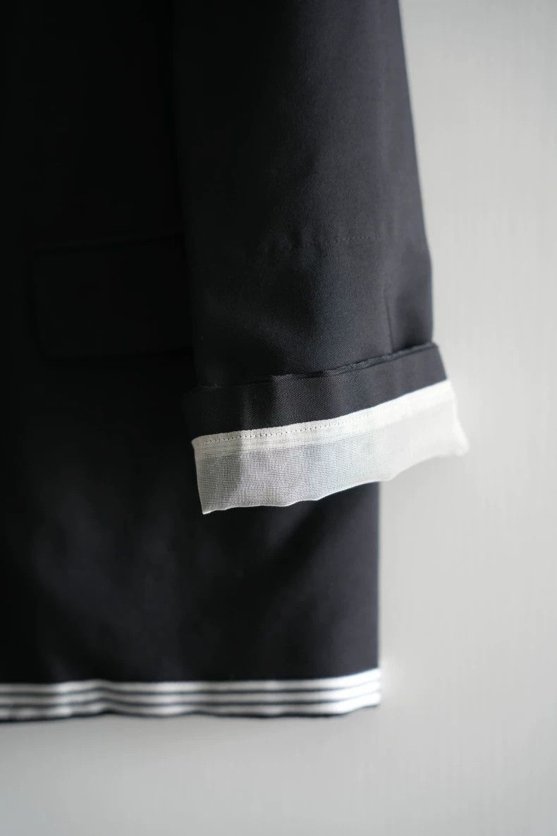 Yohji Yamamoto Yohji Yamamoto Yohji Yamamoto Black Stripe Blazer Jacket Size US L / EU 52-54 / 3 - 5 Thumbnail